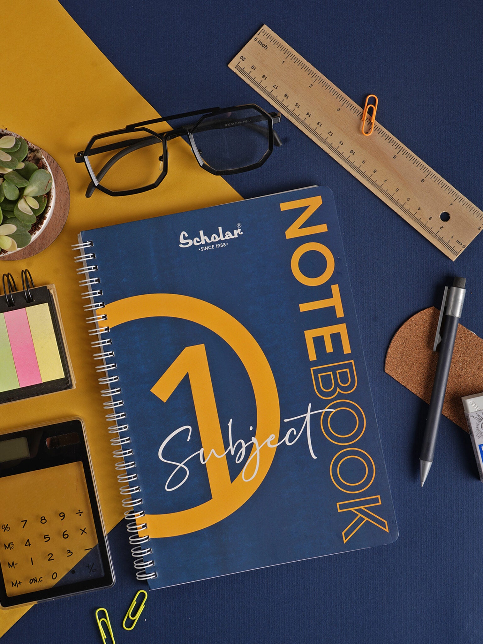 Scholar One Subject Premium Notebook (1S) - Sea Blue