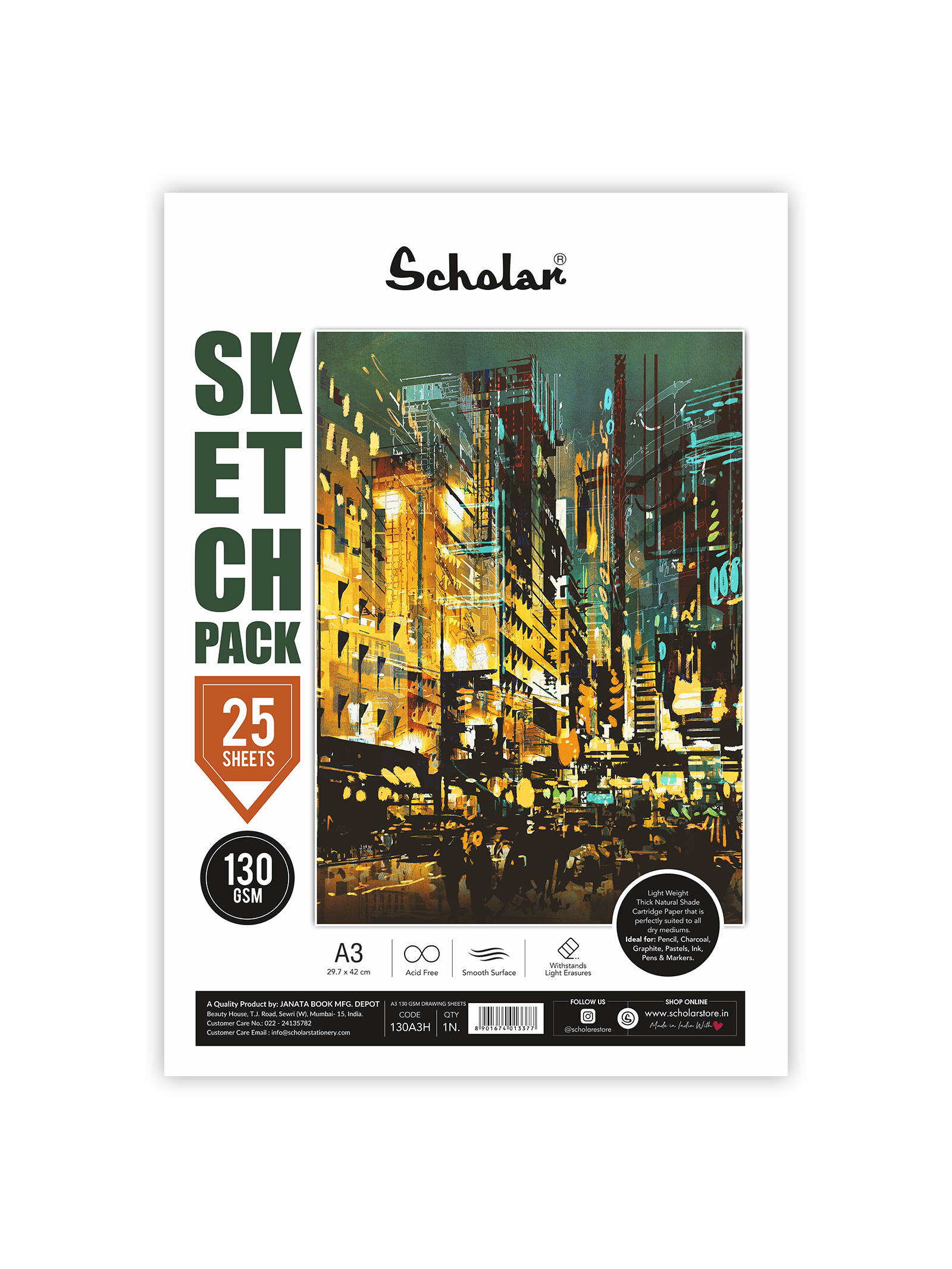 130 Gsm Cartridge Paper - Loose Sheets (SPL)