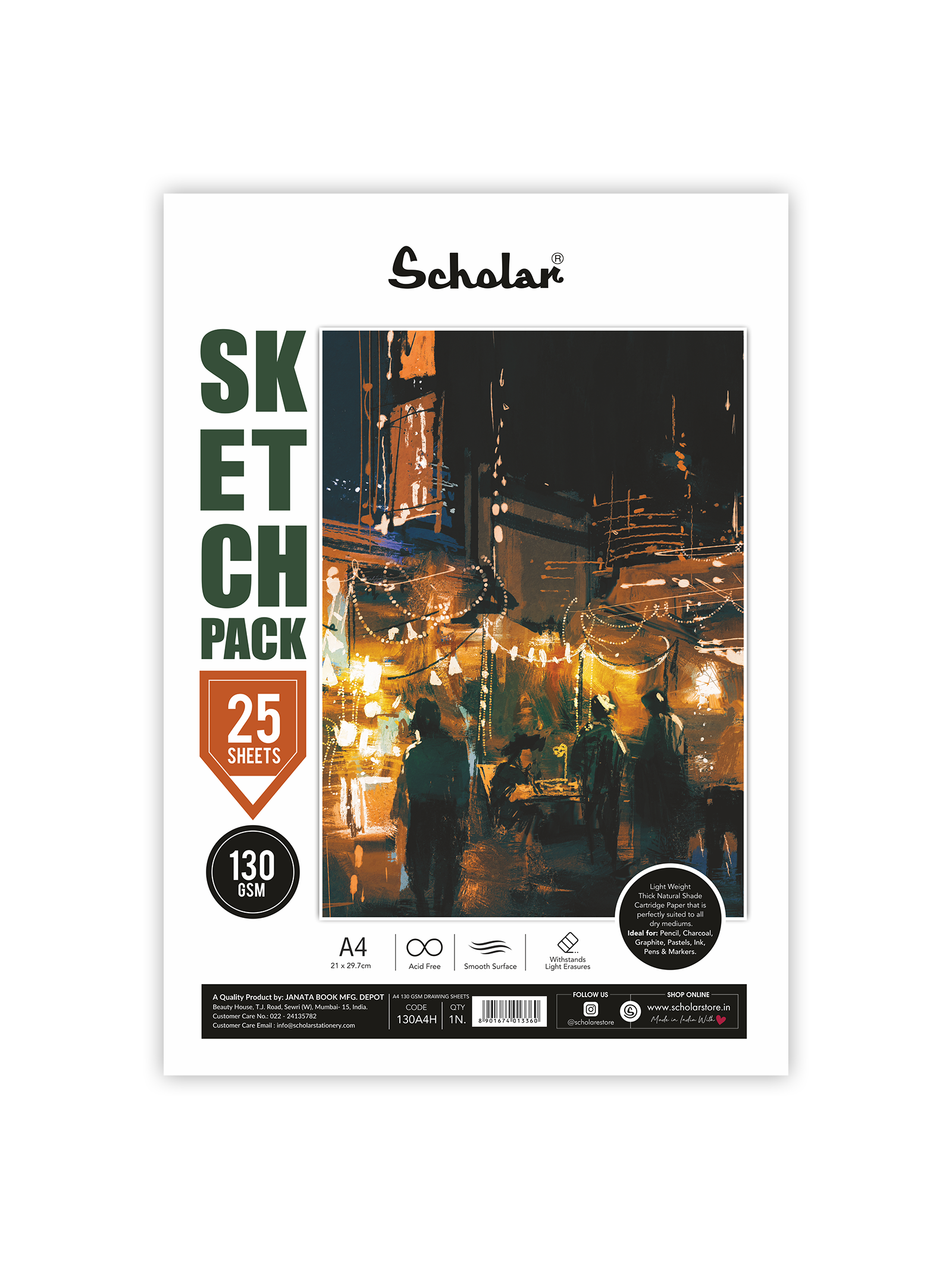 130 Gsm Cartridge Paper - Loose Sheets (SPL)