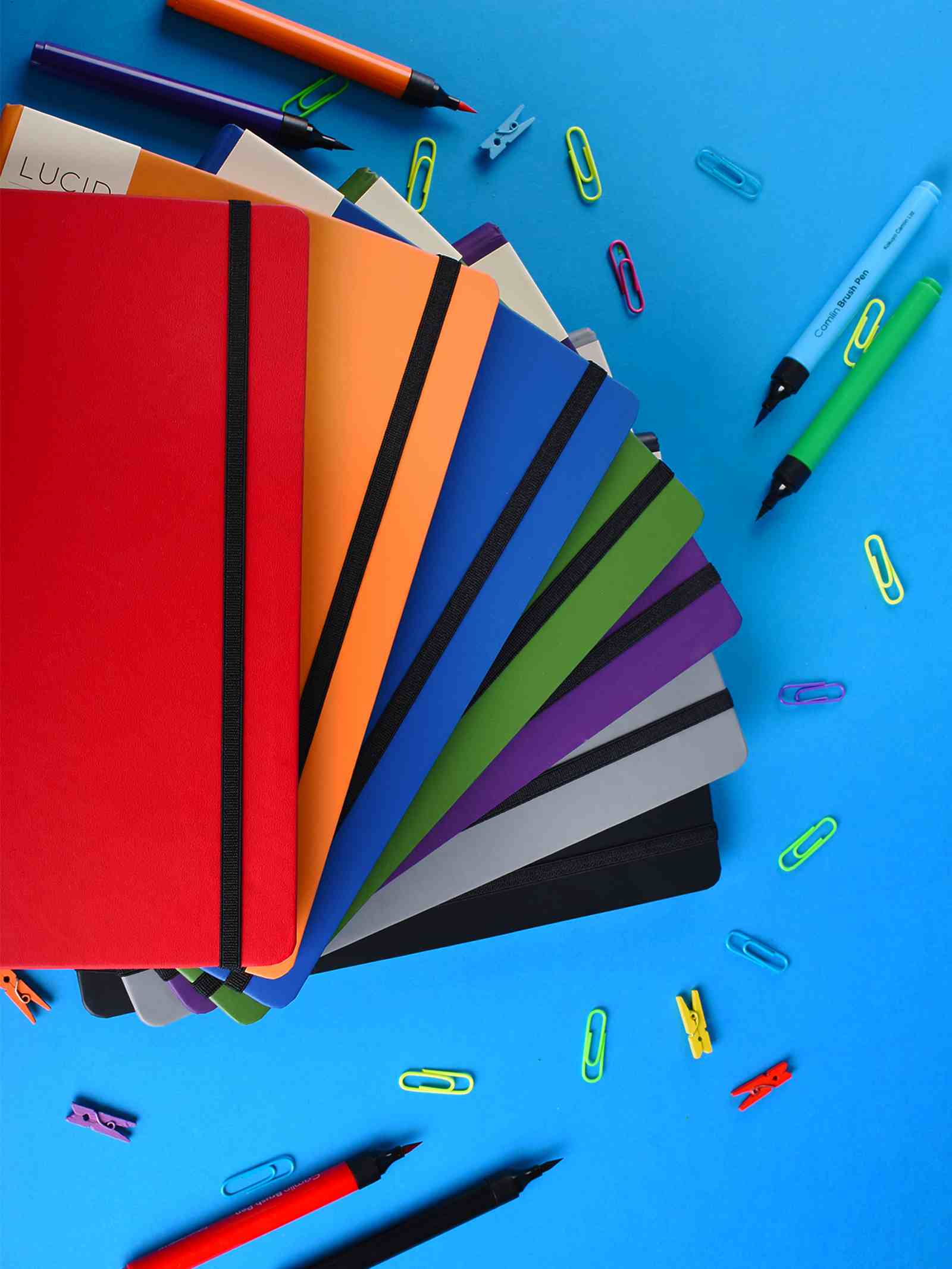 Scholar Notebook - Lucid (Elastic Closure, 160 Pages) (LUC2) - Grey