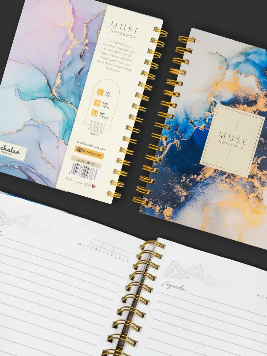 Scholar 192 Pages Ruled Notebook – Muse (MSW) Design C