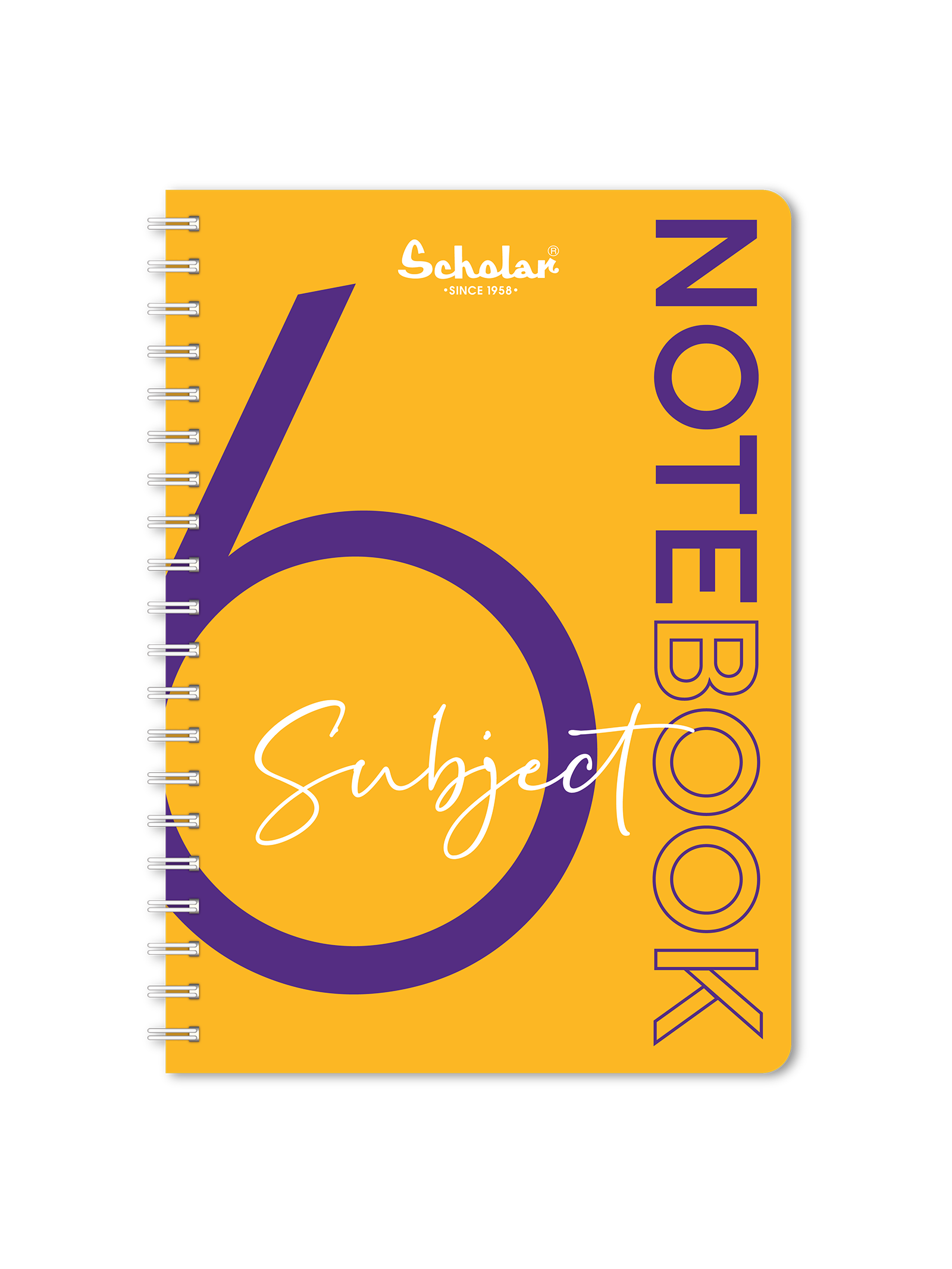 Scholar Six Subject Premium Notebook (6S) - Yellow