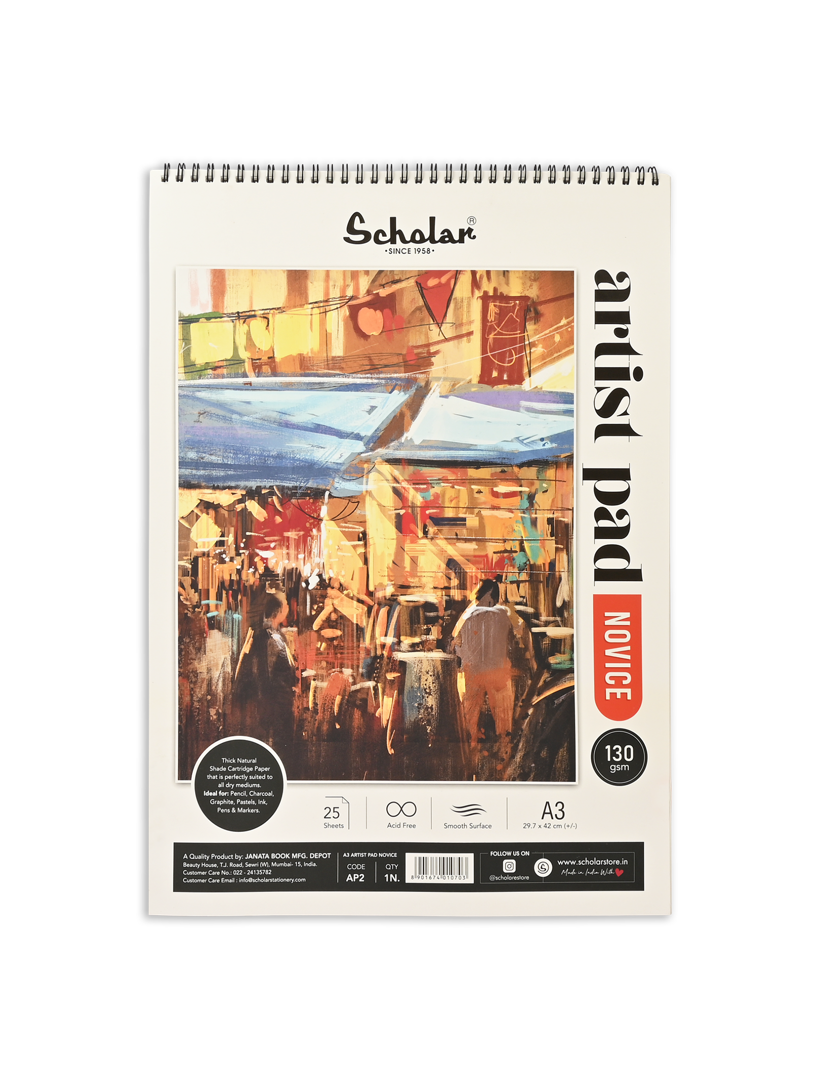130 Gsm Artist Pad - Novice (25 & 50 Sheets) (AP)