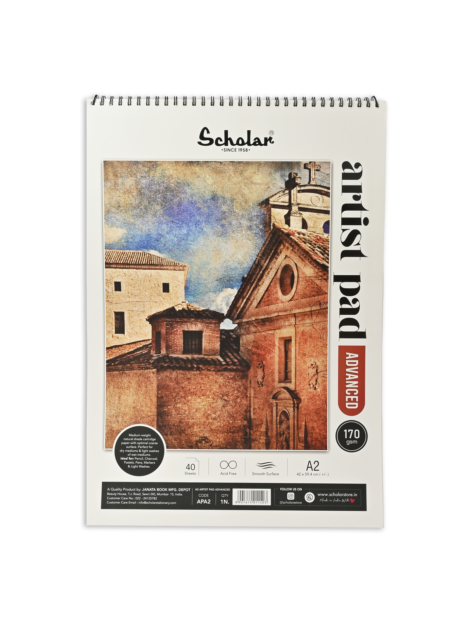170 Gsm Artist Pad - Advanced (40 Sheets) (APA)