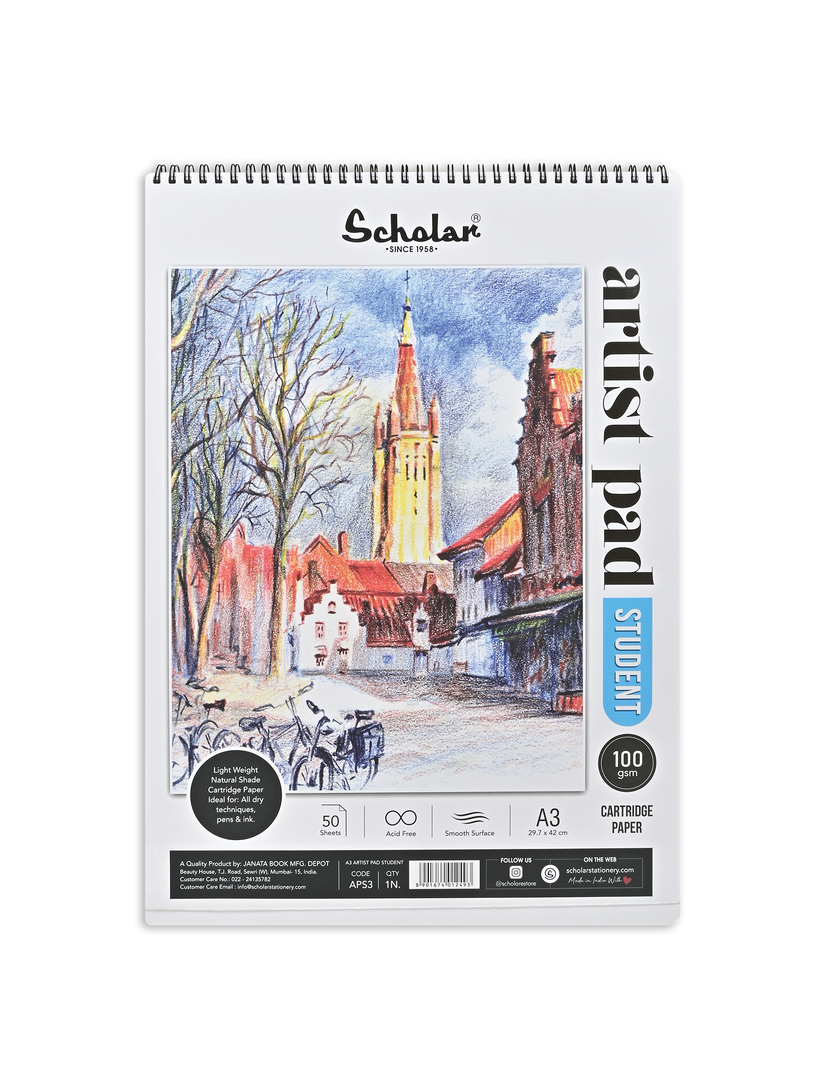 100 Gsm Artist Pad - Student (50 Sheets) (APS)