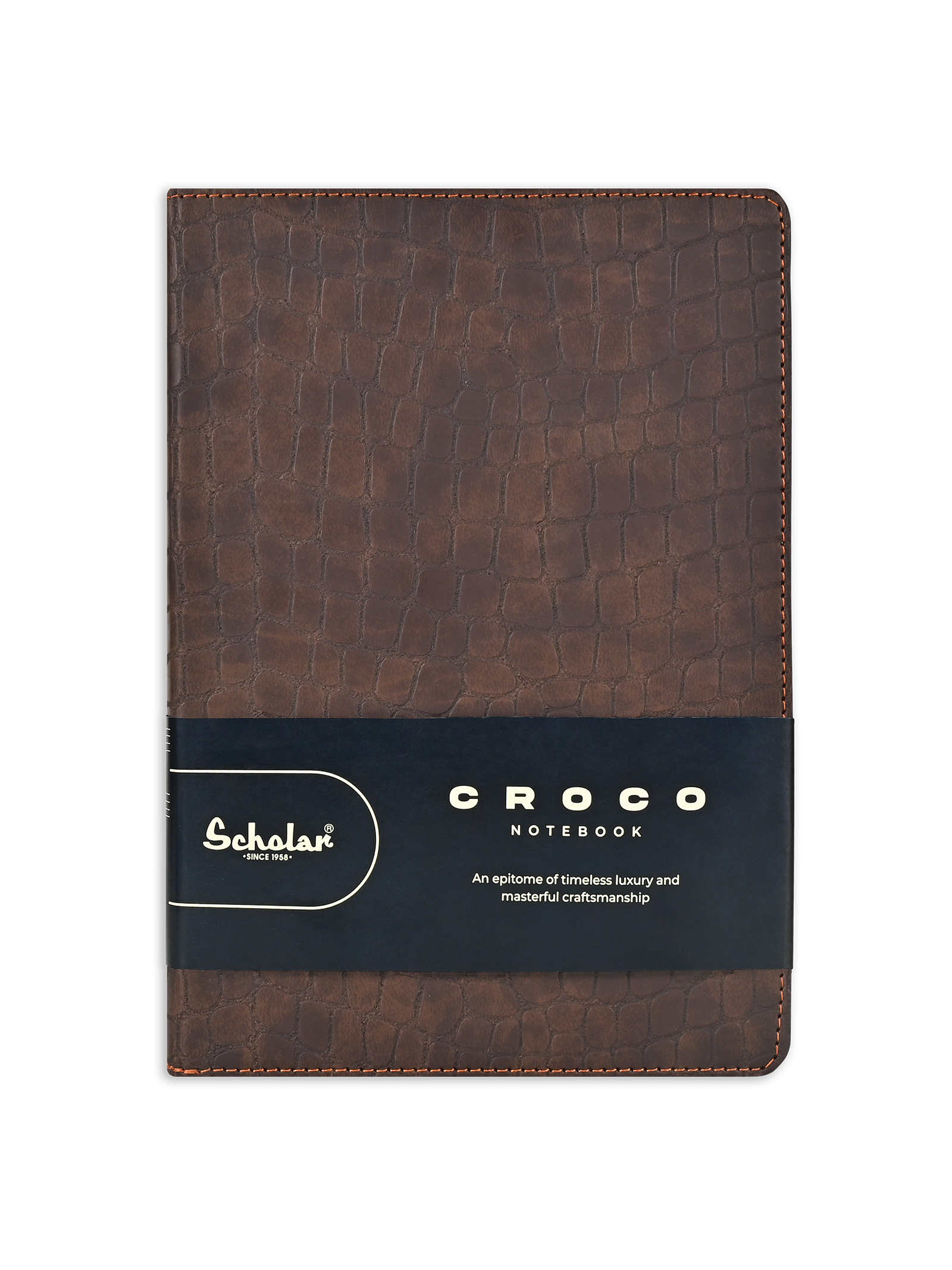 Scholar Notebook - Croco (192 Pages) (CRC2) - Tan