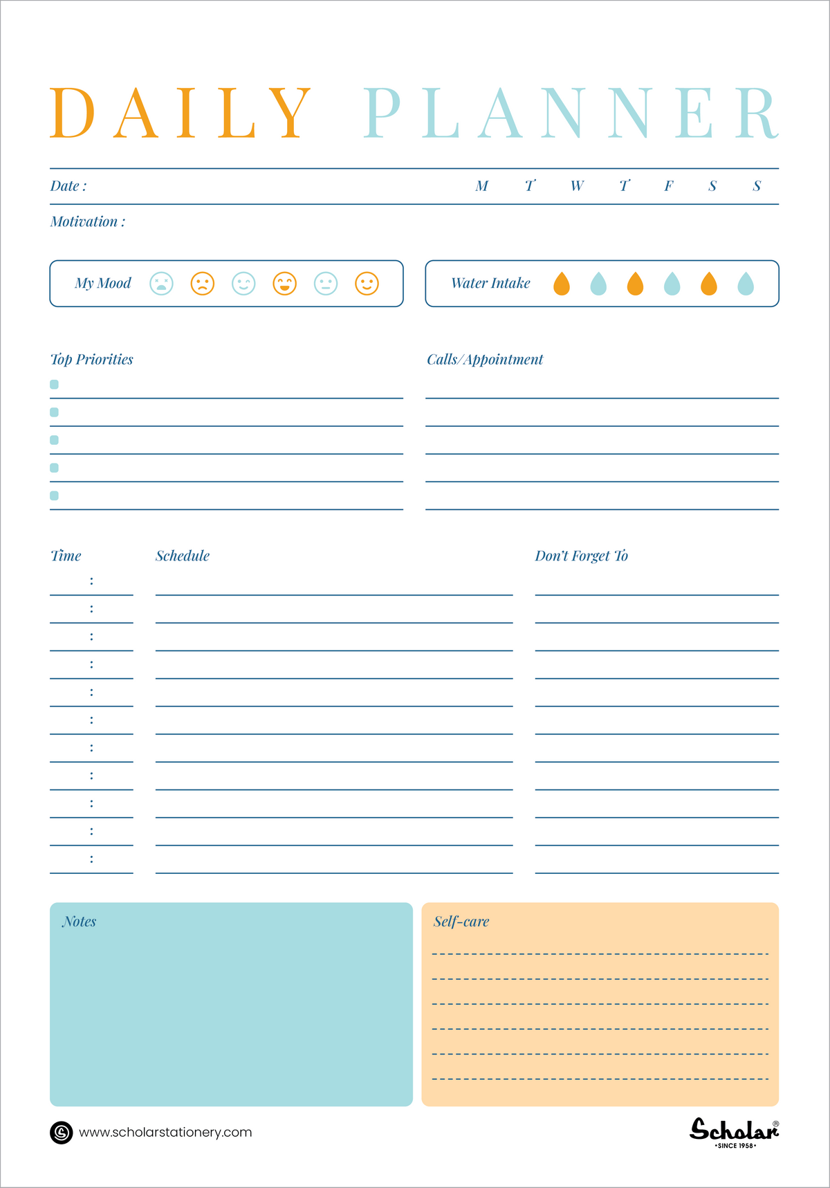 Daily Planner (DPL4) - A4 (Pack of 2)