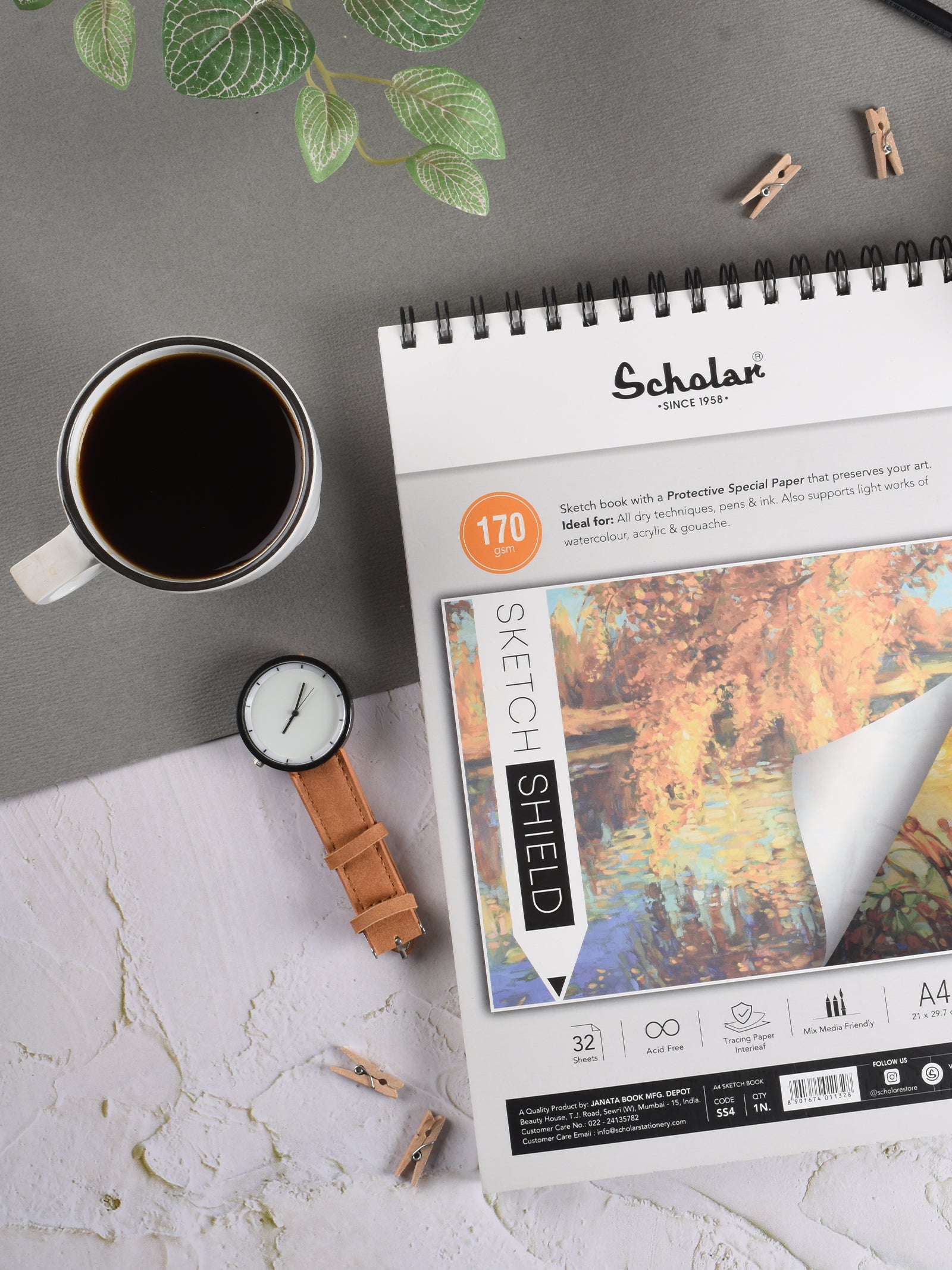 170 Gsm Sketch Shield (32 Sheets) (SS)