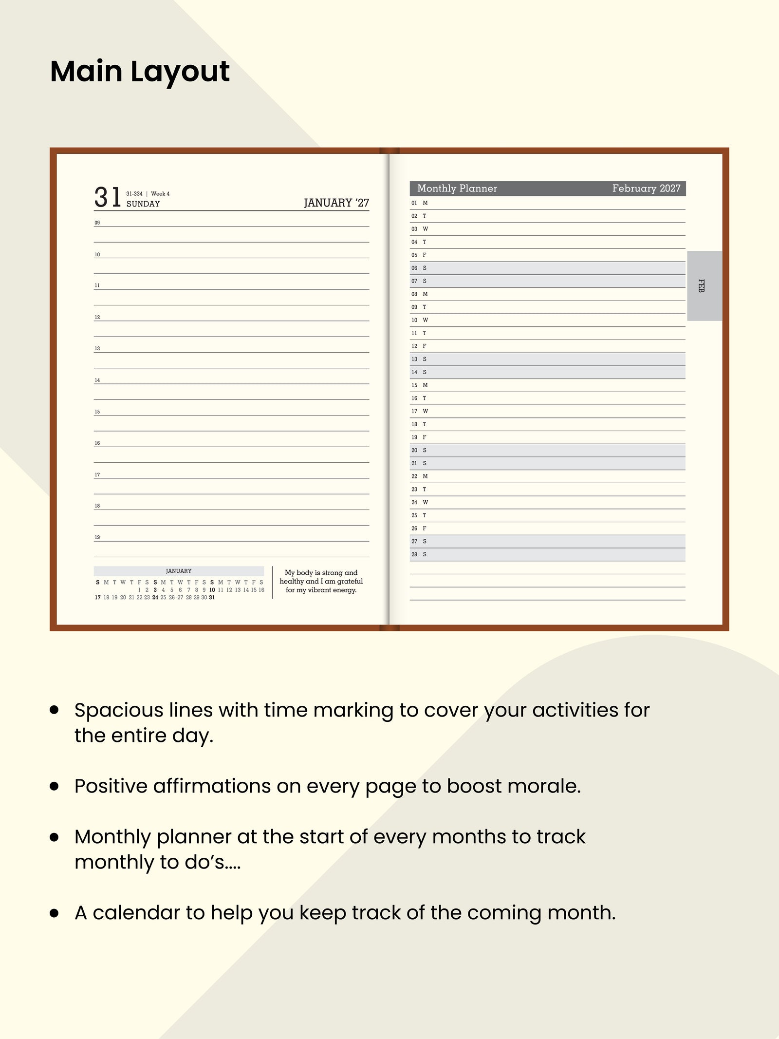 Scholar New Year Diary 2027 - Eco