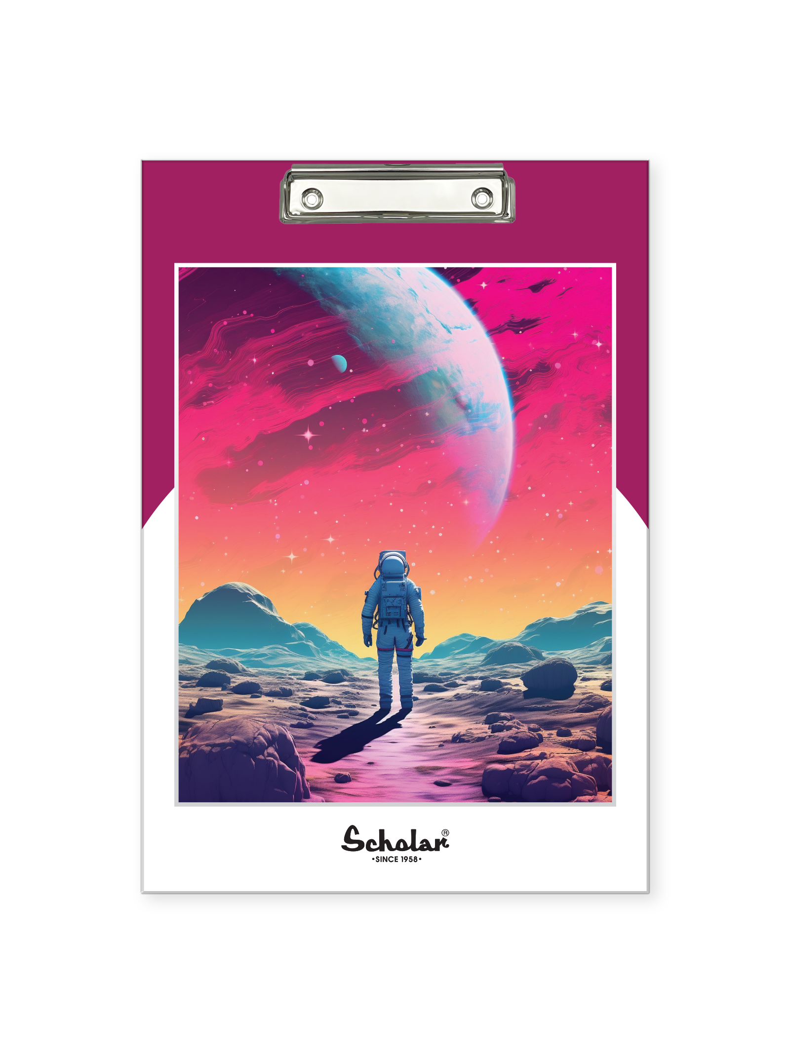 Scholar Regular Exam Board for Students | Clip Board | Foolscape Size - 24 cm x 34.5 cm | Pack of 2