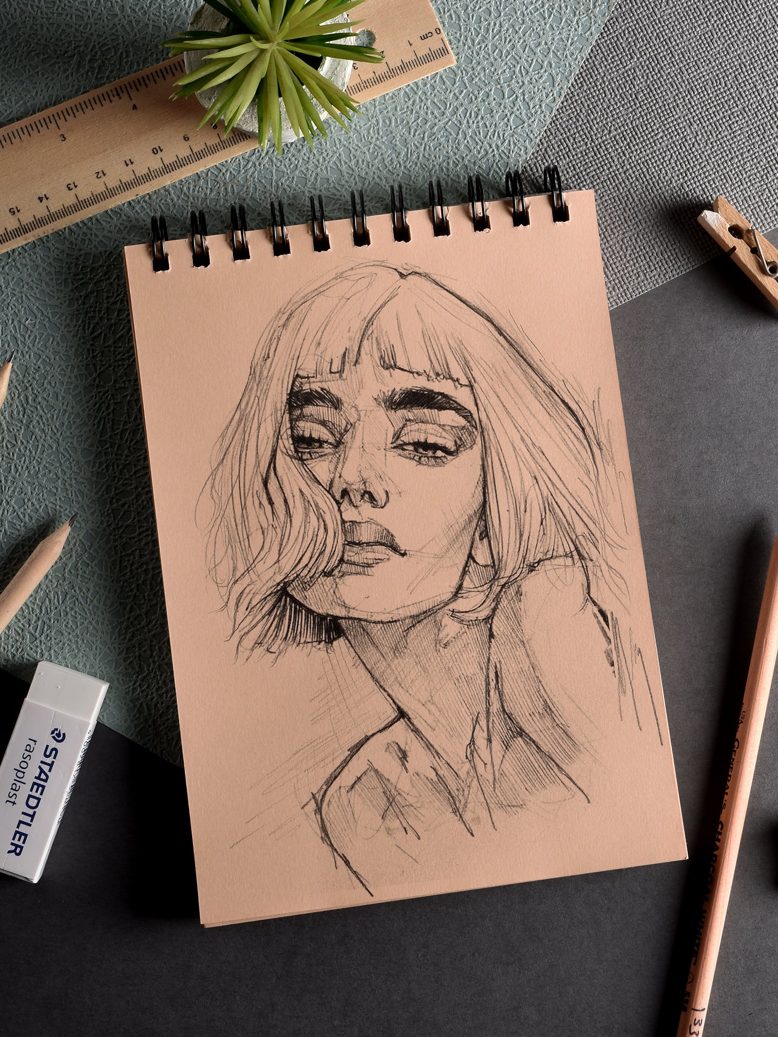 160 Gsm Beige Paper Flesh Sketch Pad (40 Sheets) (FSP)