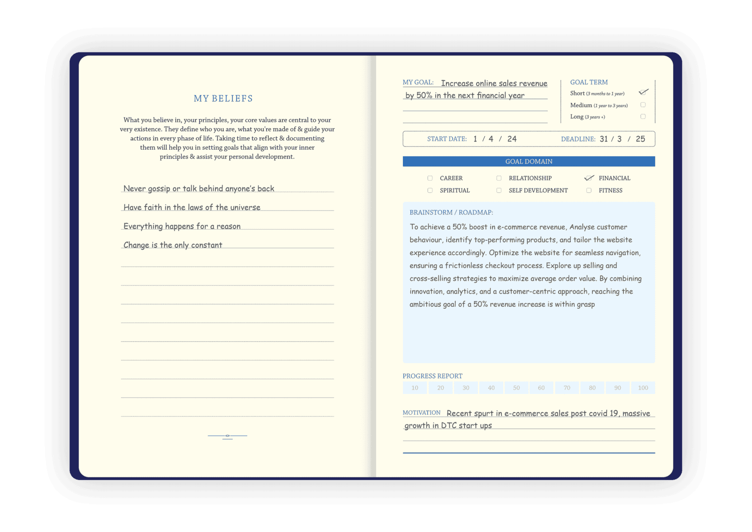 Scholar Premium Goals Journal - Gift Set Edition (JGL2)