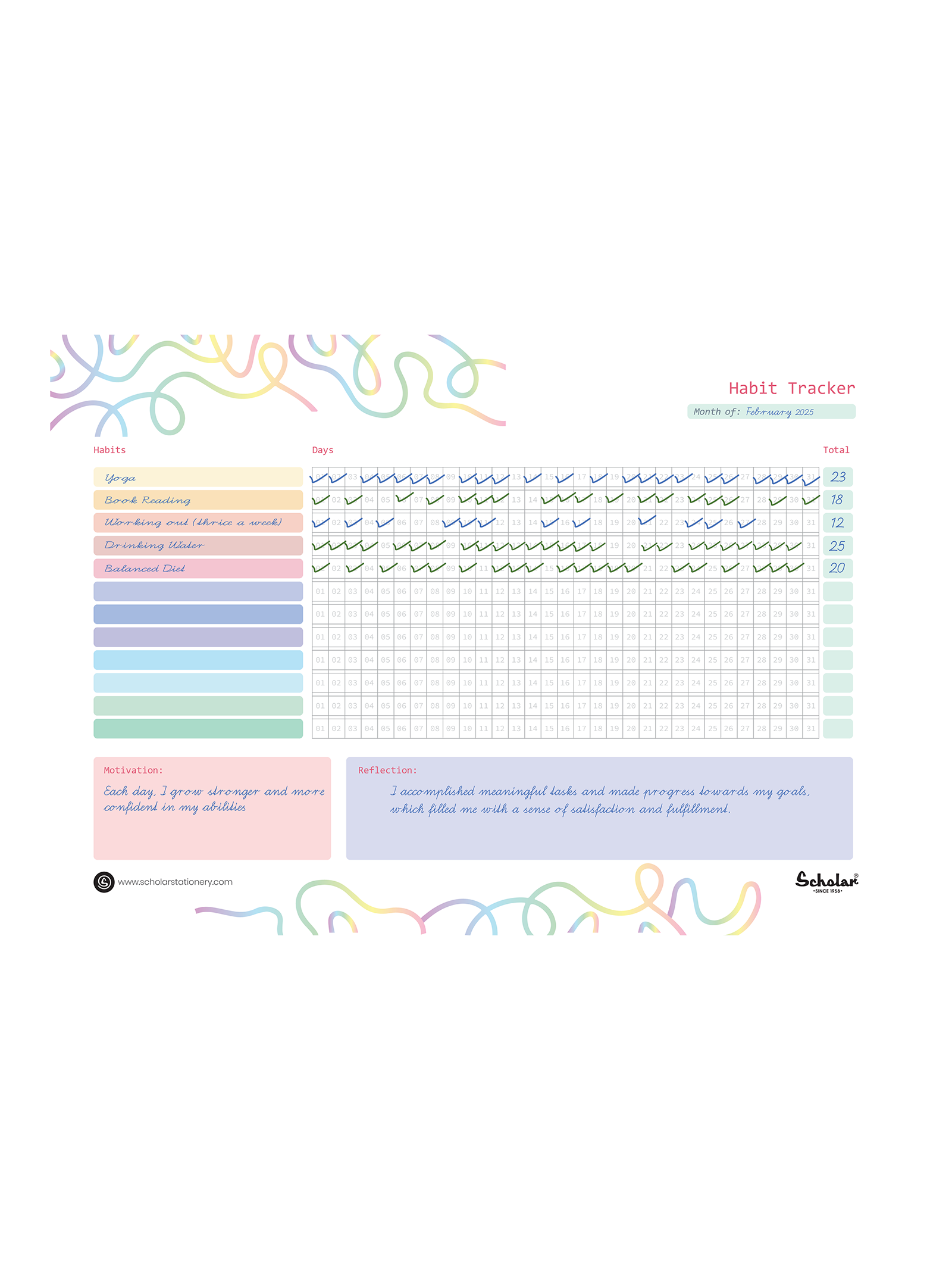 Habit Tracker - Monthly (HTM)
