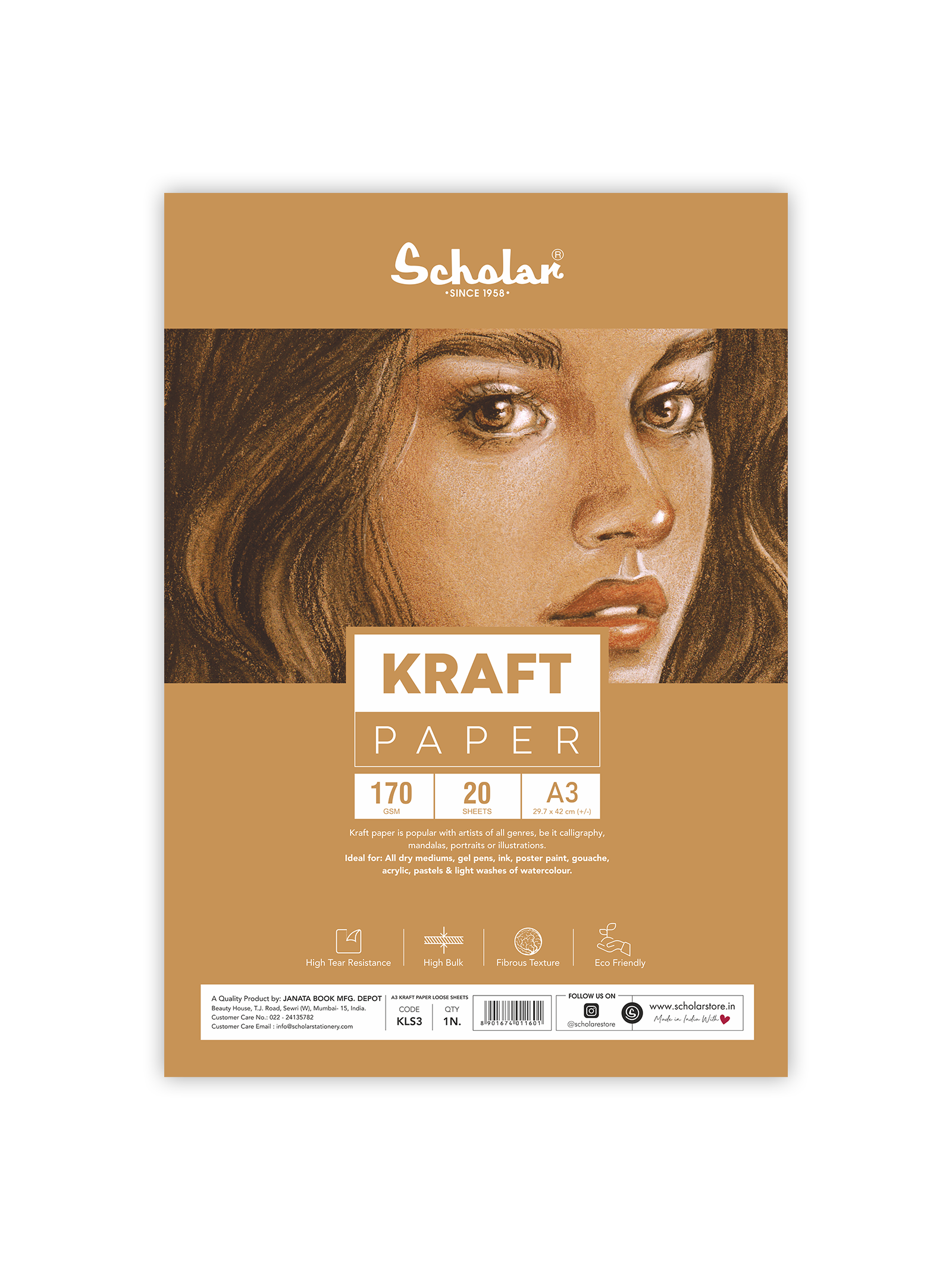 170 Gsm Kraft Paper - Loose Sheets (KLS)