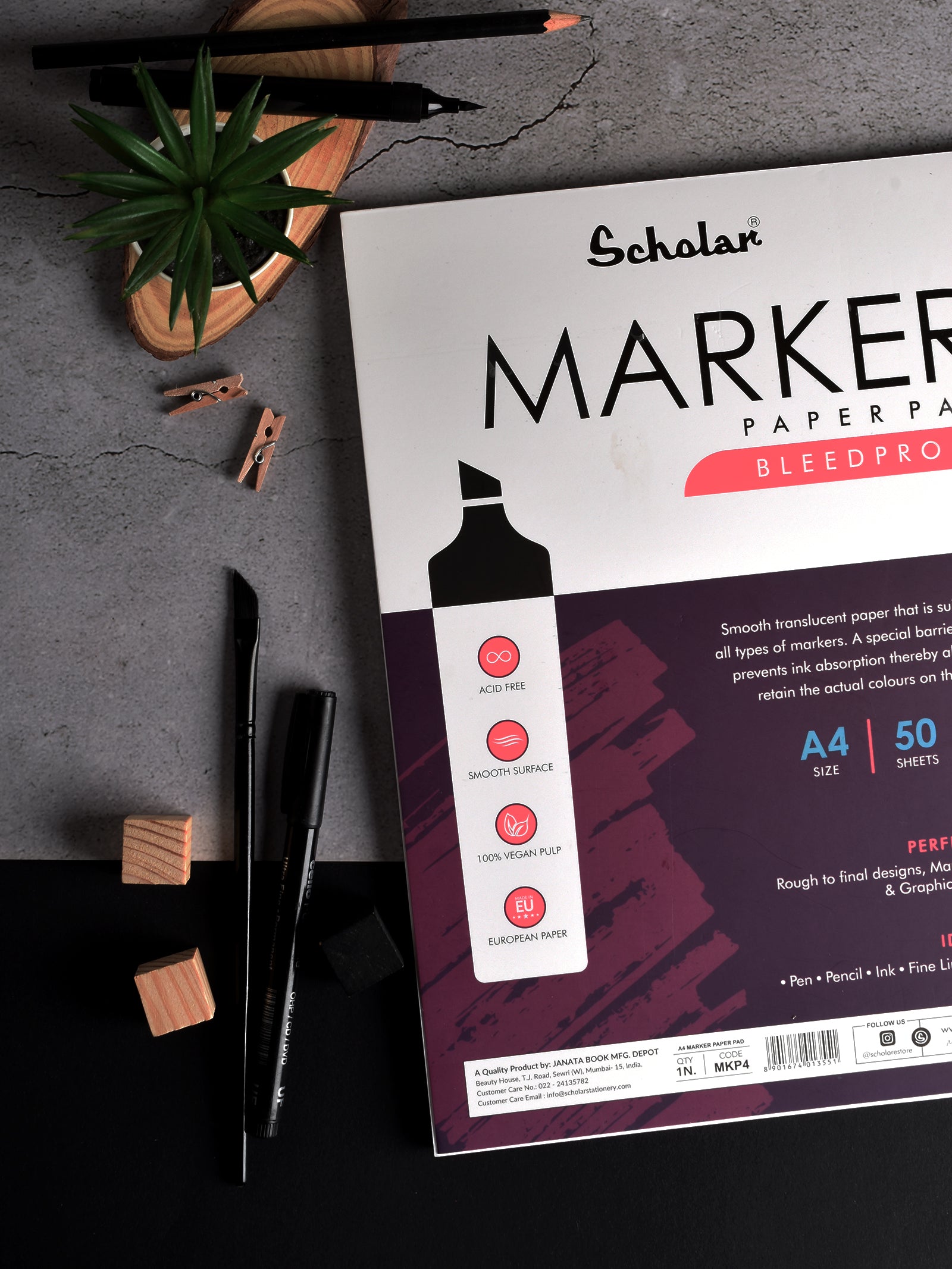 75 Gsm Marker Paper Pad - Glue Bound (50 Sheets) (MKP)