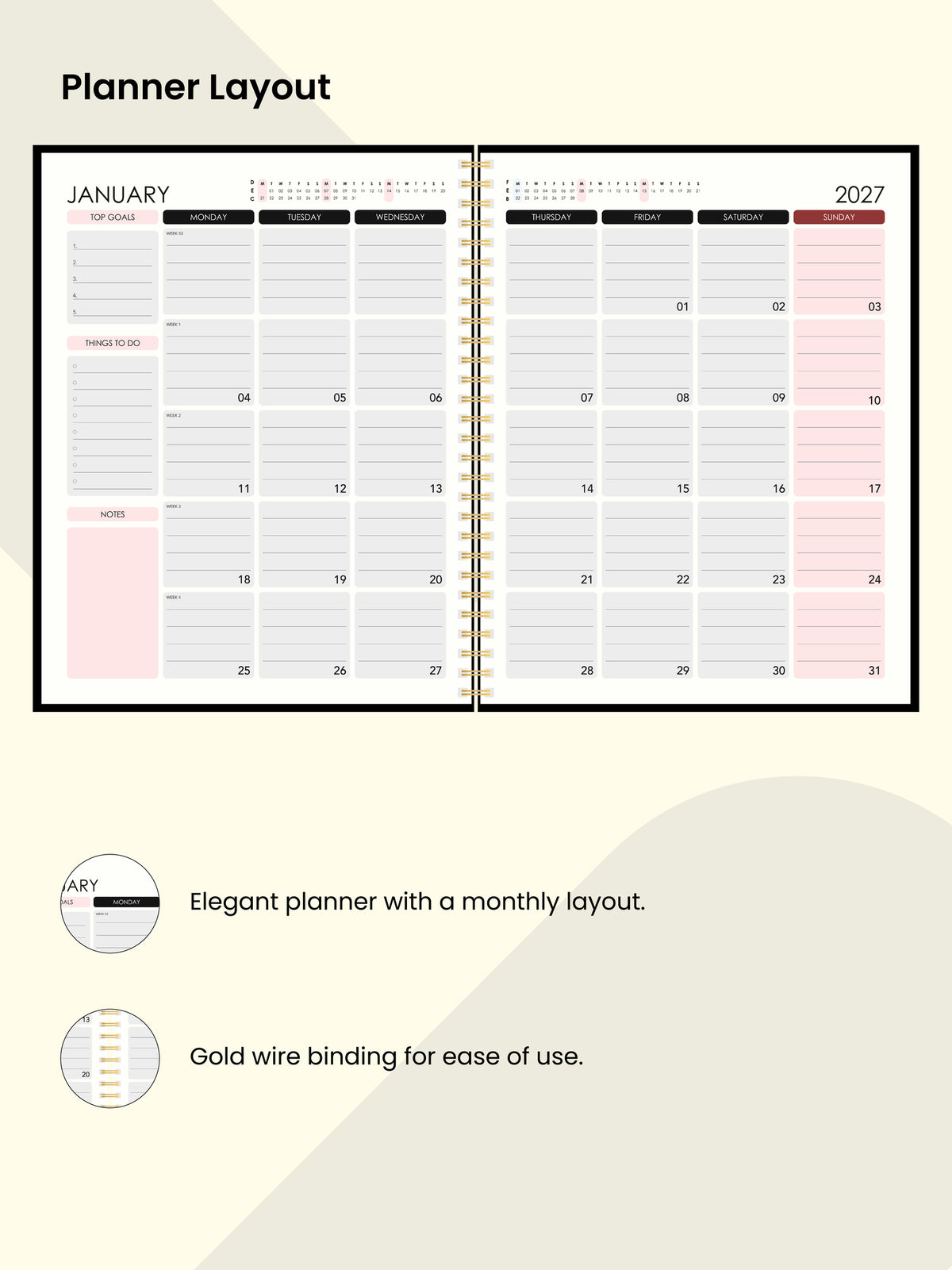 Monthly Planner 2027 (MI)