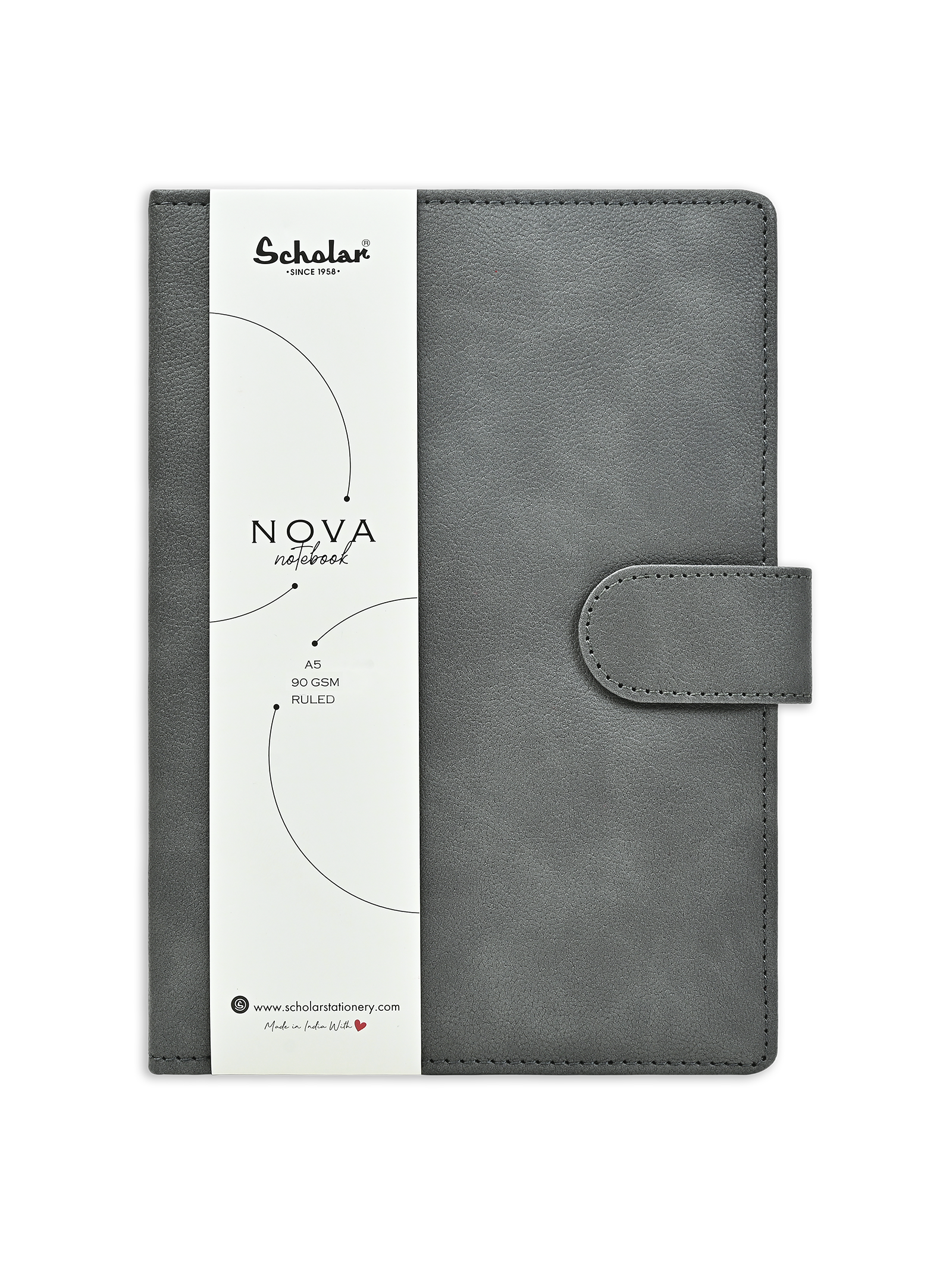 Scholar Notebook - Nova (160 Pages) (NVB2) - Grey