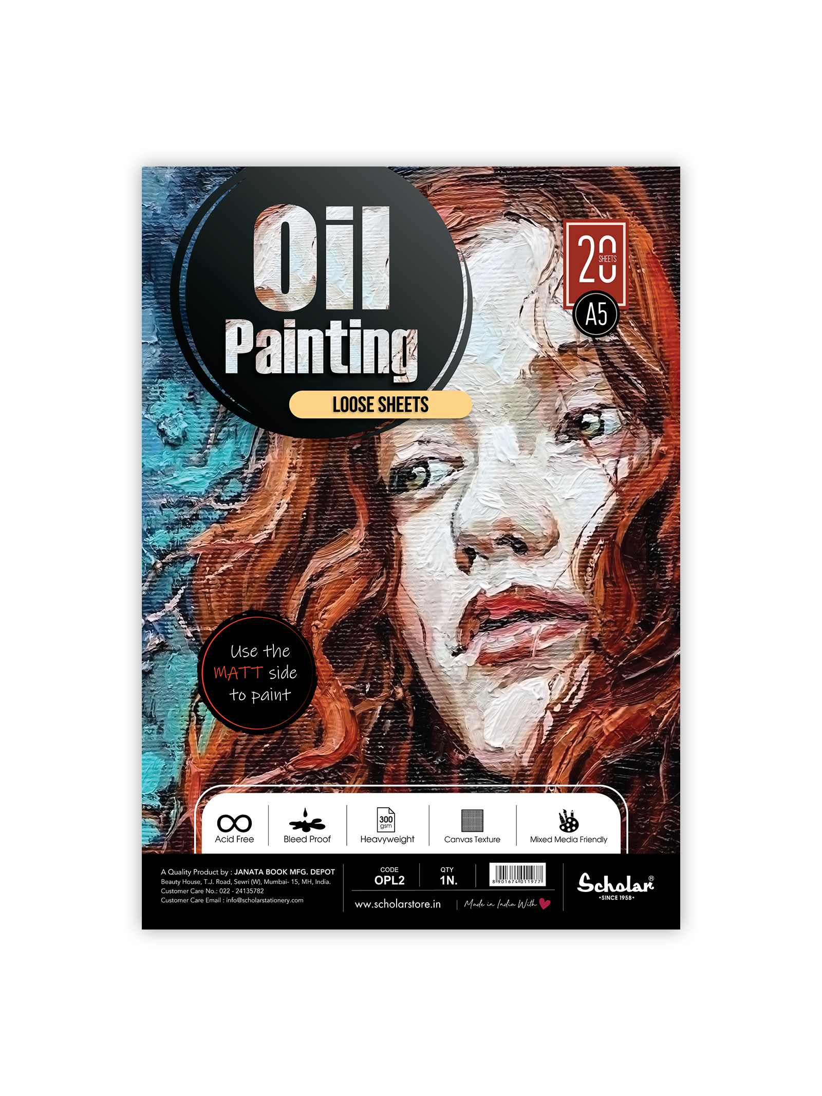 300 Gsm Oil Painting Paper - Loose Sheets (OPL)