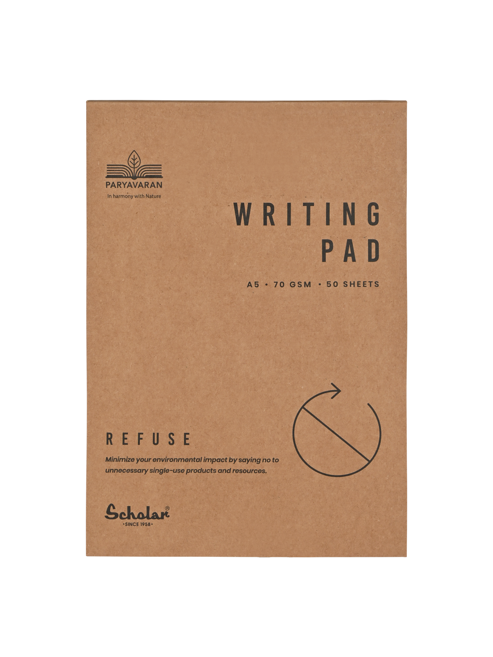 A5 Paryavaran Writing Pad (50 Sheets) (PRG) (Pack of 4)