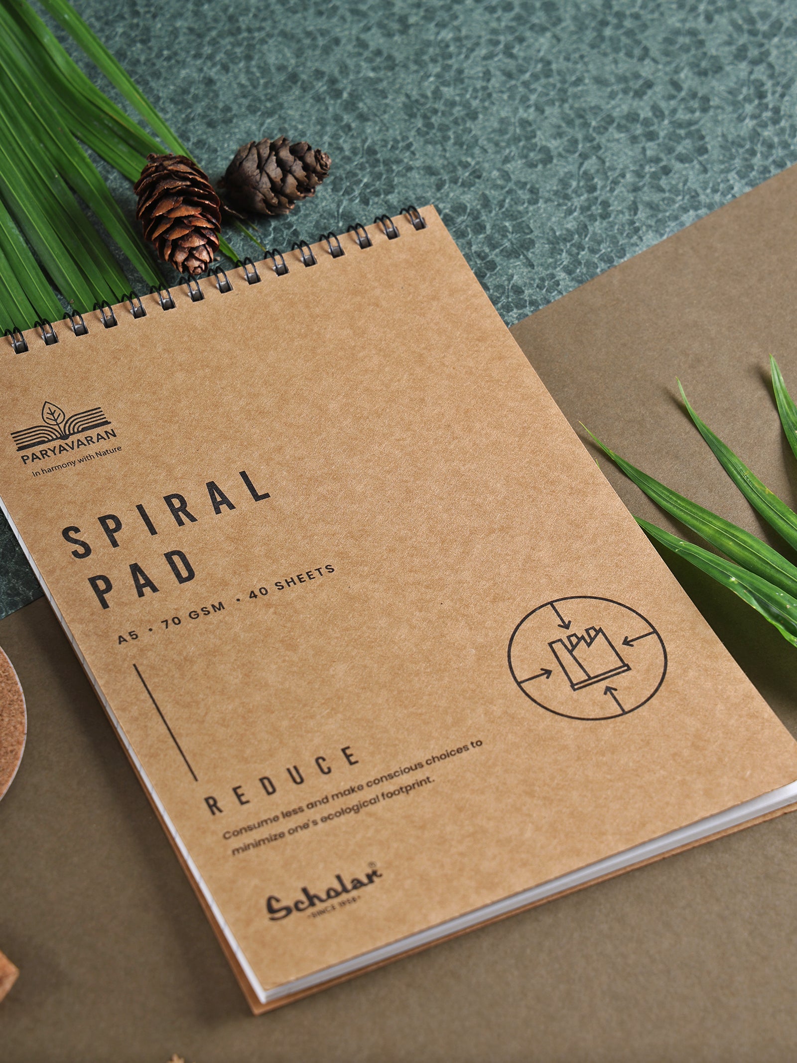 A5 Paryavaran Spiral Pad (40 Sheets) (PRW2) (Pack of 8)