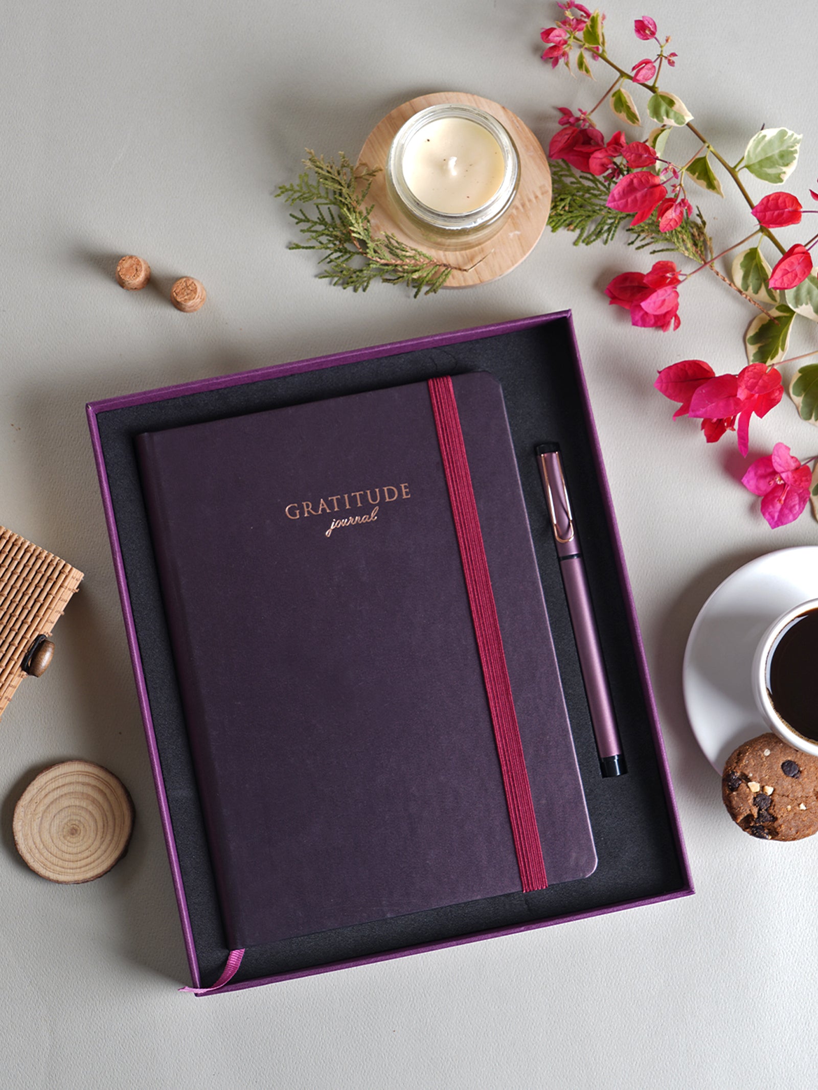 Scholar Premium Gratitude Journal - Gift Set Edition (JGR2) - Plum