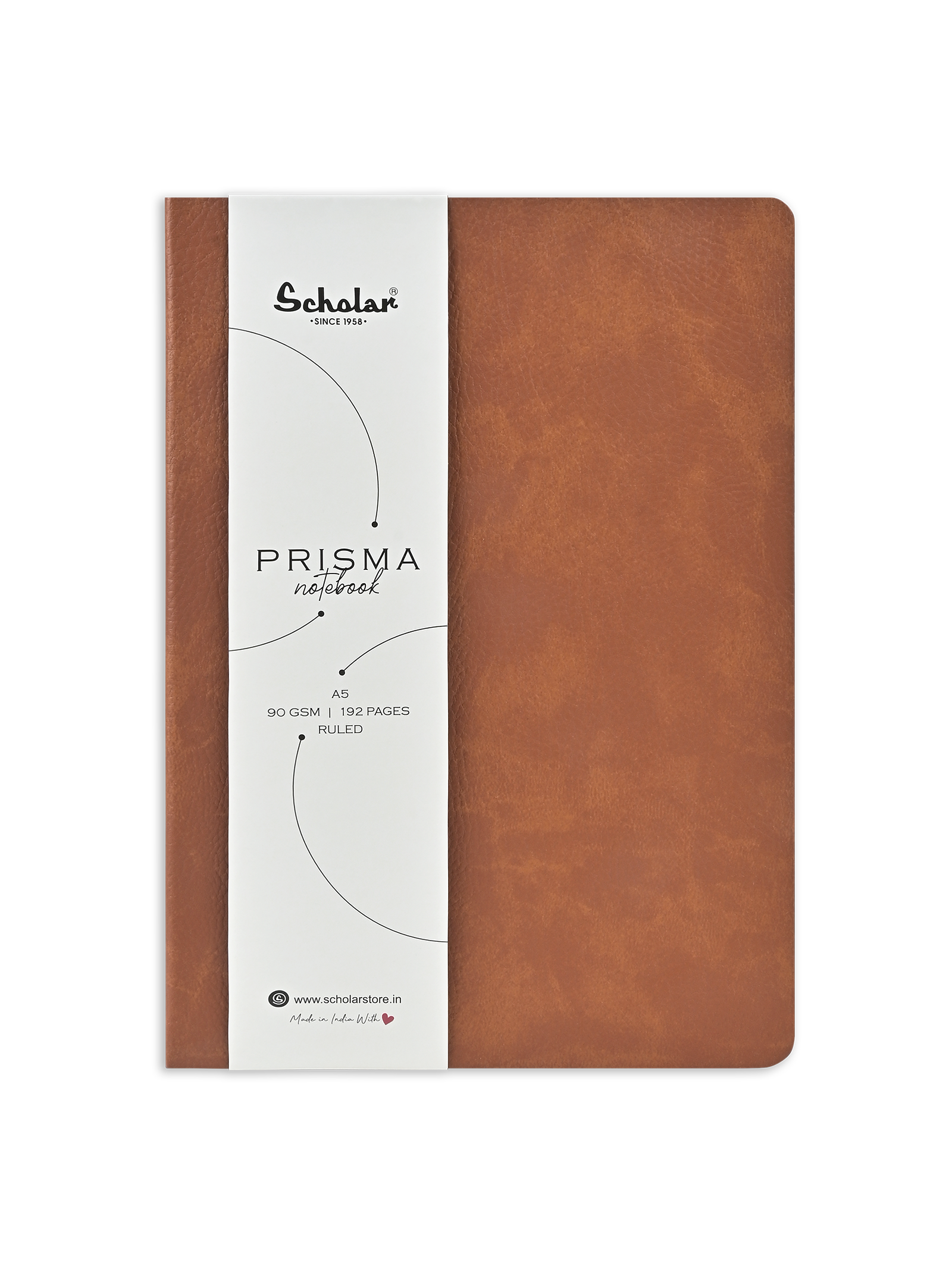 Scholar Notebook - Prisma (192 Pages) (PSM2) - Tan