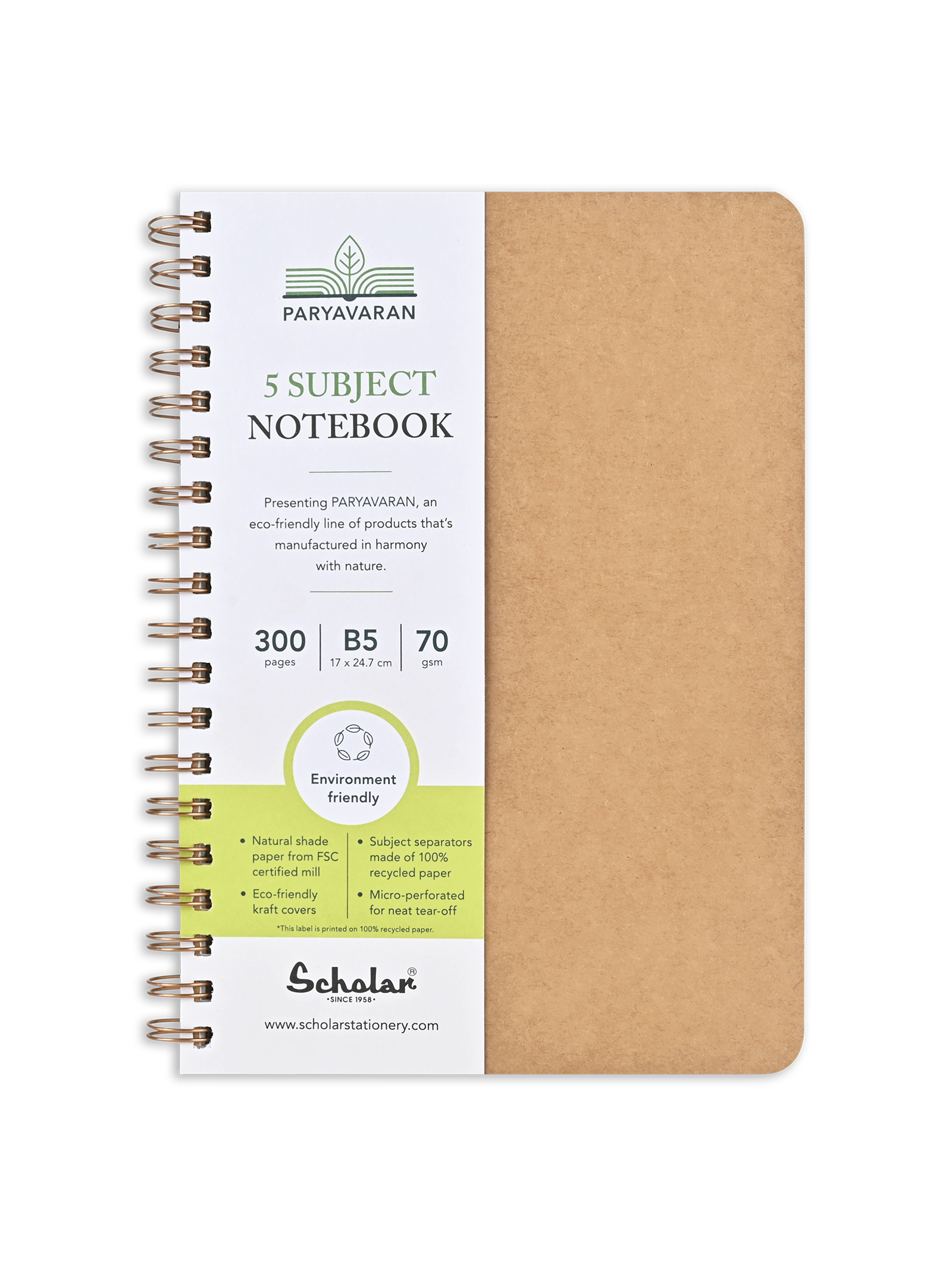 Scholar Paryavaran Five Subject Notebook (PSN)