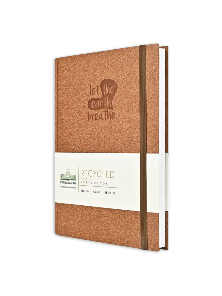 160 Gsm 100% Recycled Journal (48 Sheets) (RCJ) - Brown