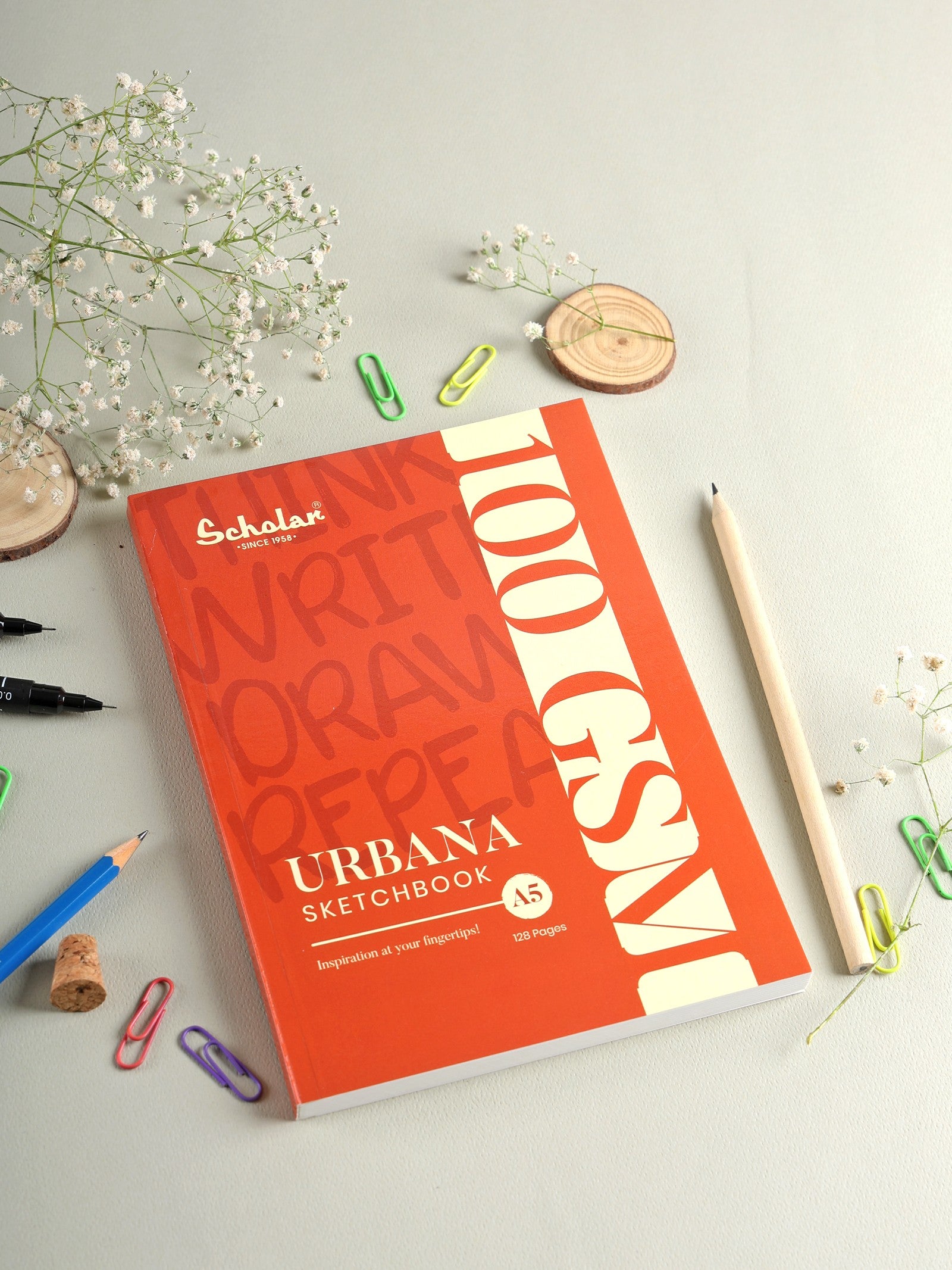 100 Gsm Urbana Sketchbook (UBS) - Orange