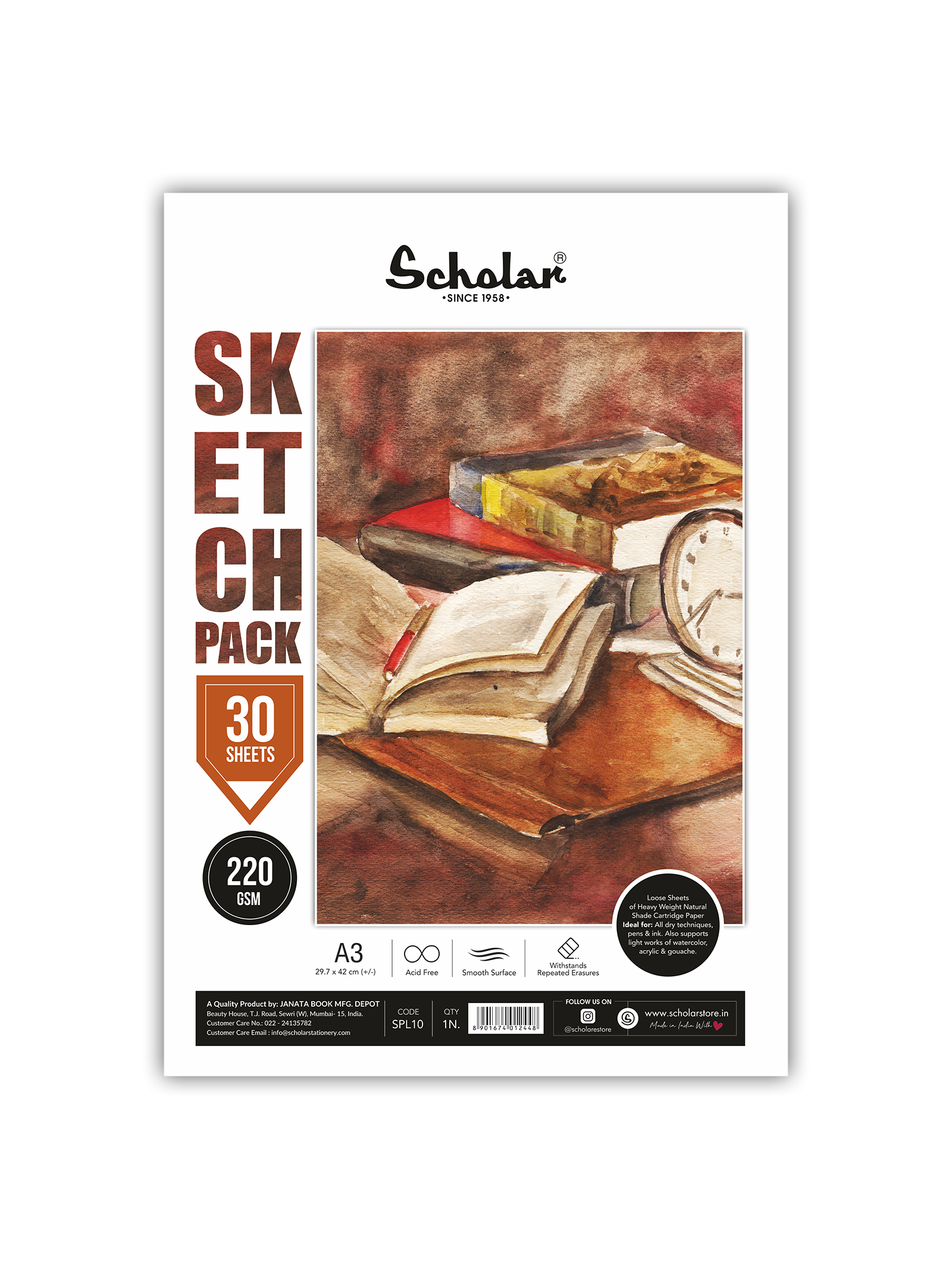 220 Gsm Cartridge Paper - Loose Sheets (220)