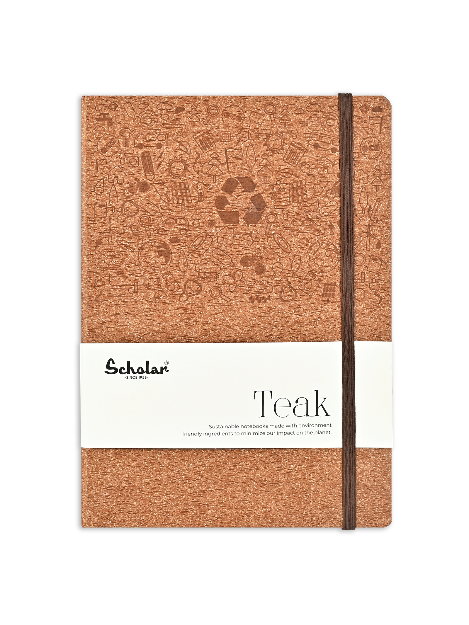 Scholar Notebook - Teak (160 Pages) (TNB2) - Brown