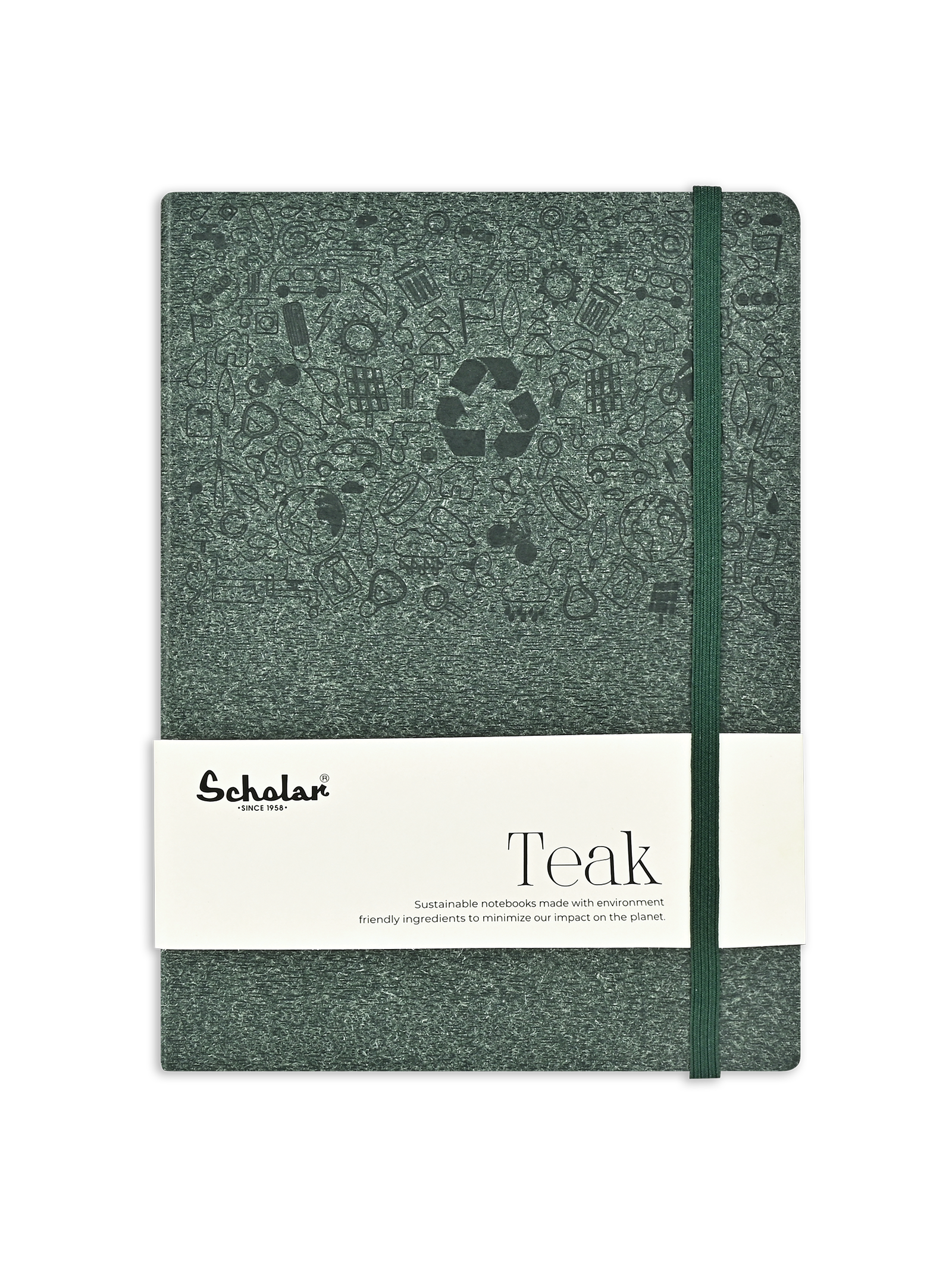 Scholar Notebook - Teak (160 Pages) (TNB2) - Green