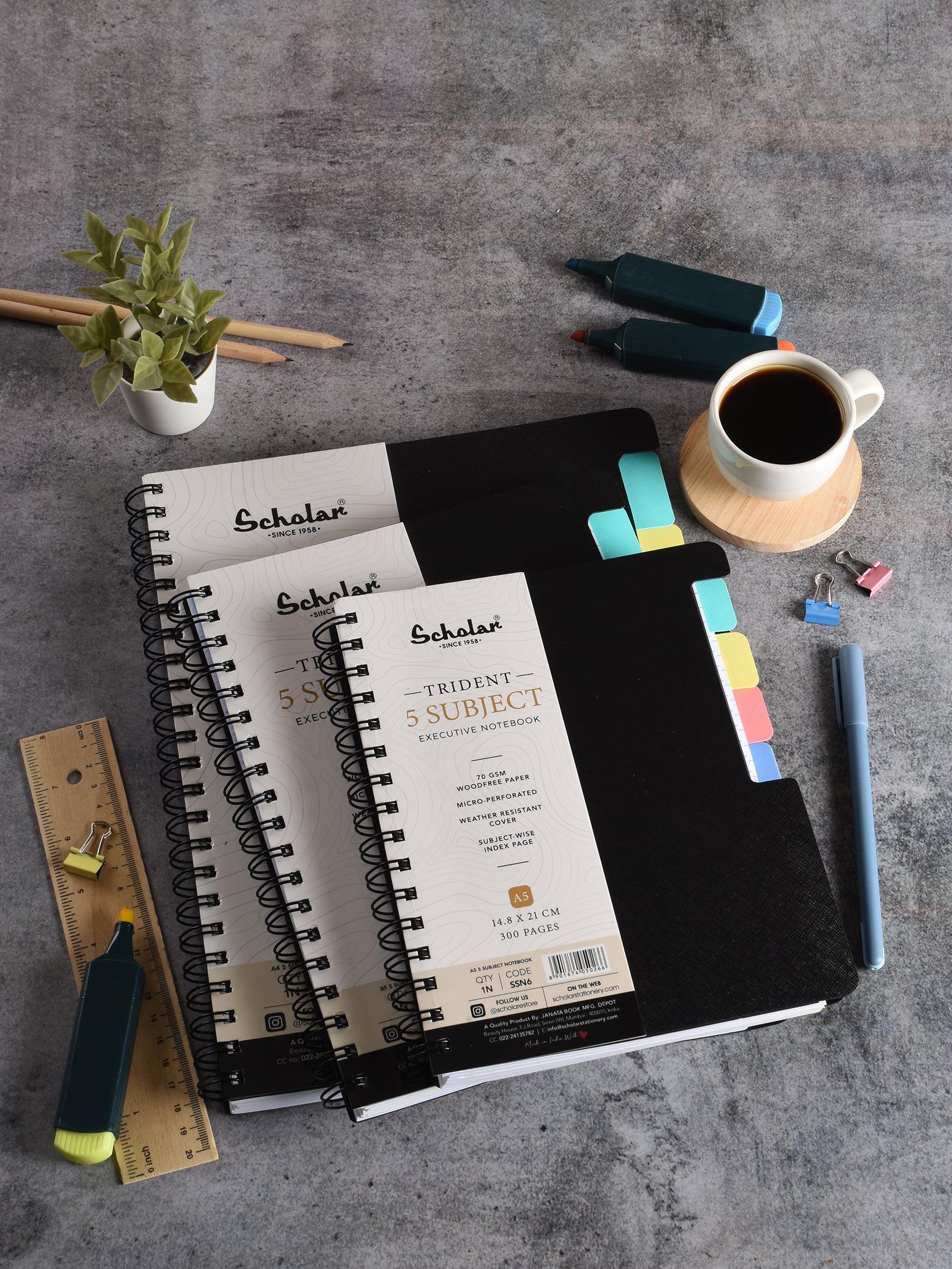 Scholar Trident Five Subject Notebook (SSN)