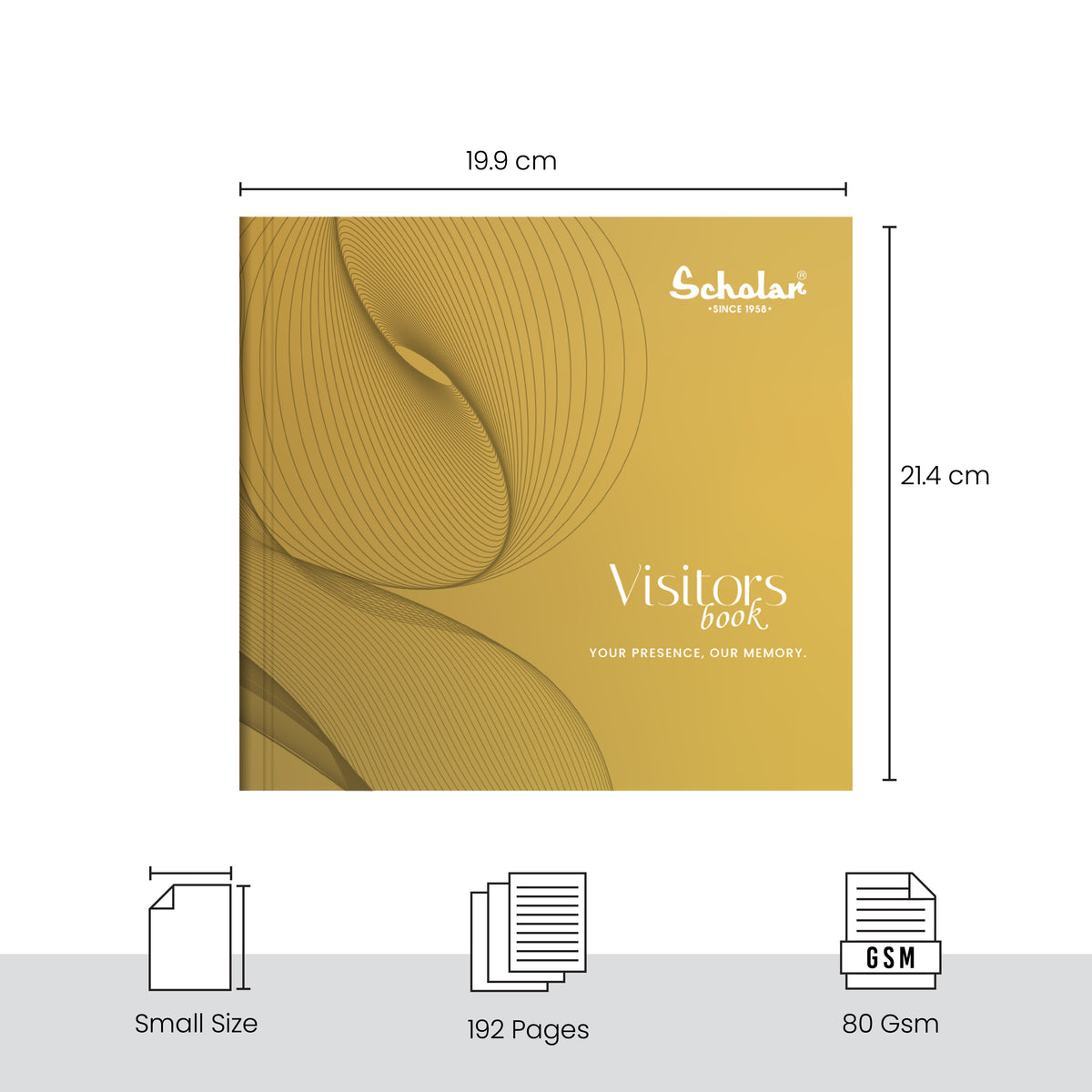 Visitor's Book - Metallic (192 Pages) (VB7)