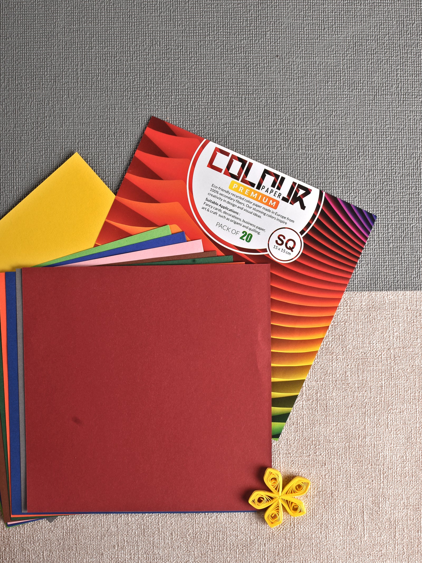 120 Gsm Colour Paper Sheets - 10 Shades (20 Sheets) (100% Recycled) (CPLT)