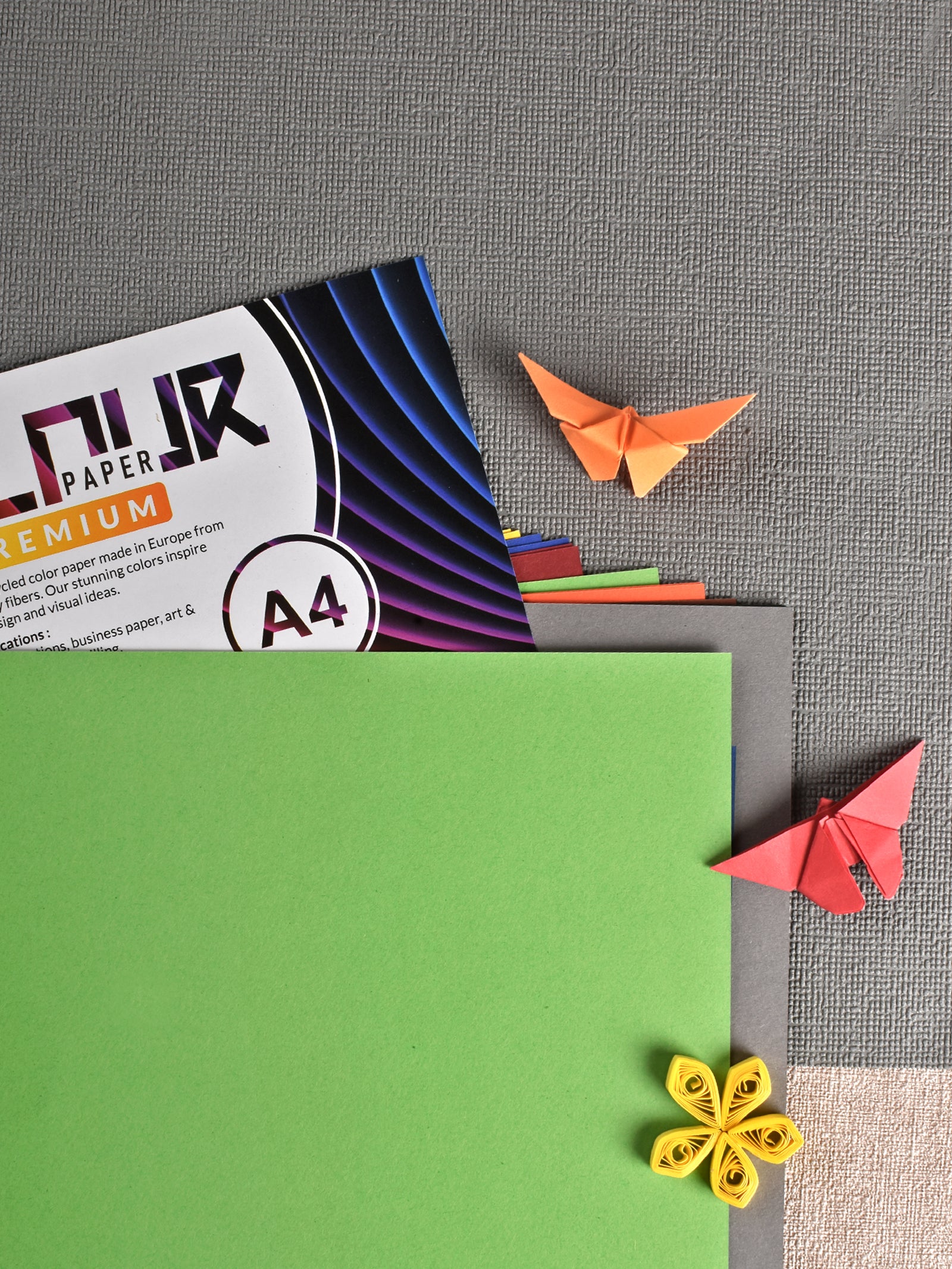 120 Gsm Colour Paper Sheets - 10 Shades (20 Sheets) (100% Recycled) (CPLT)