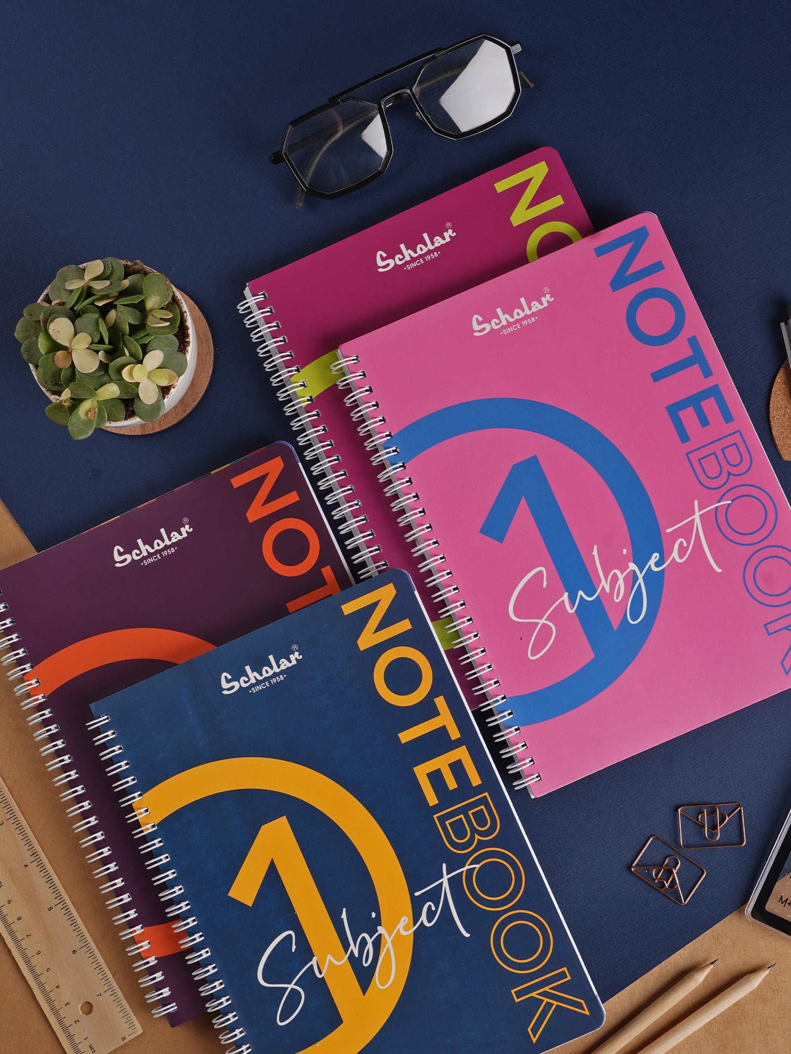 Scholar One Subject Premium Notebook (1S) - Pack of 4