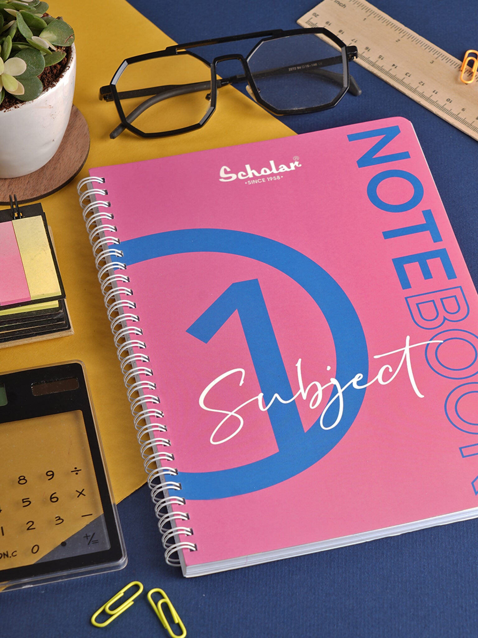 Scholar One Subject Premium Notebook (1S) - Pink