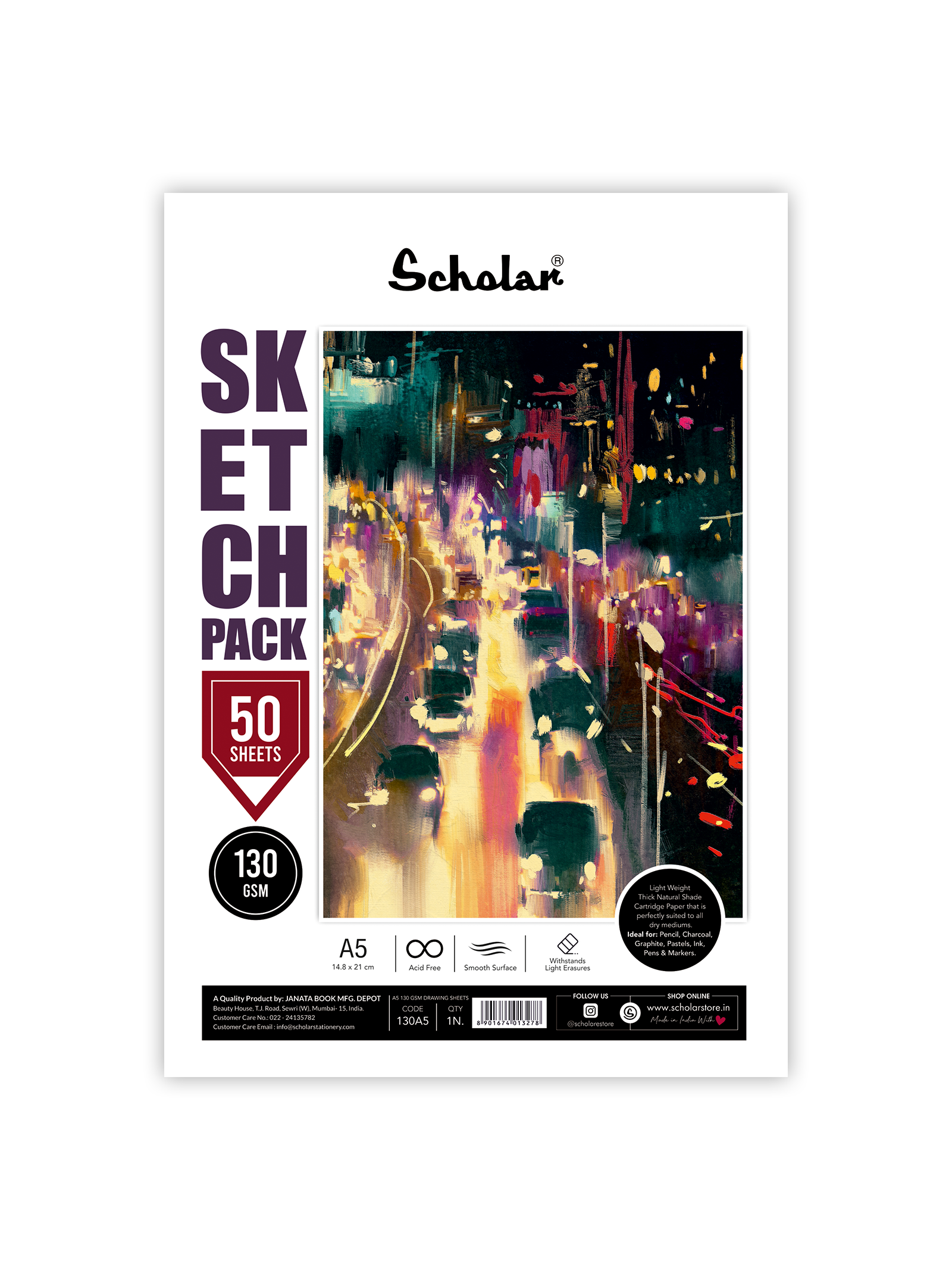 130 Gsm Cartridge Paper - Loose Sheets (SPL)