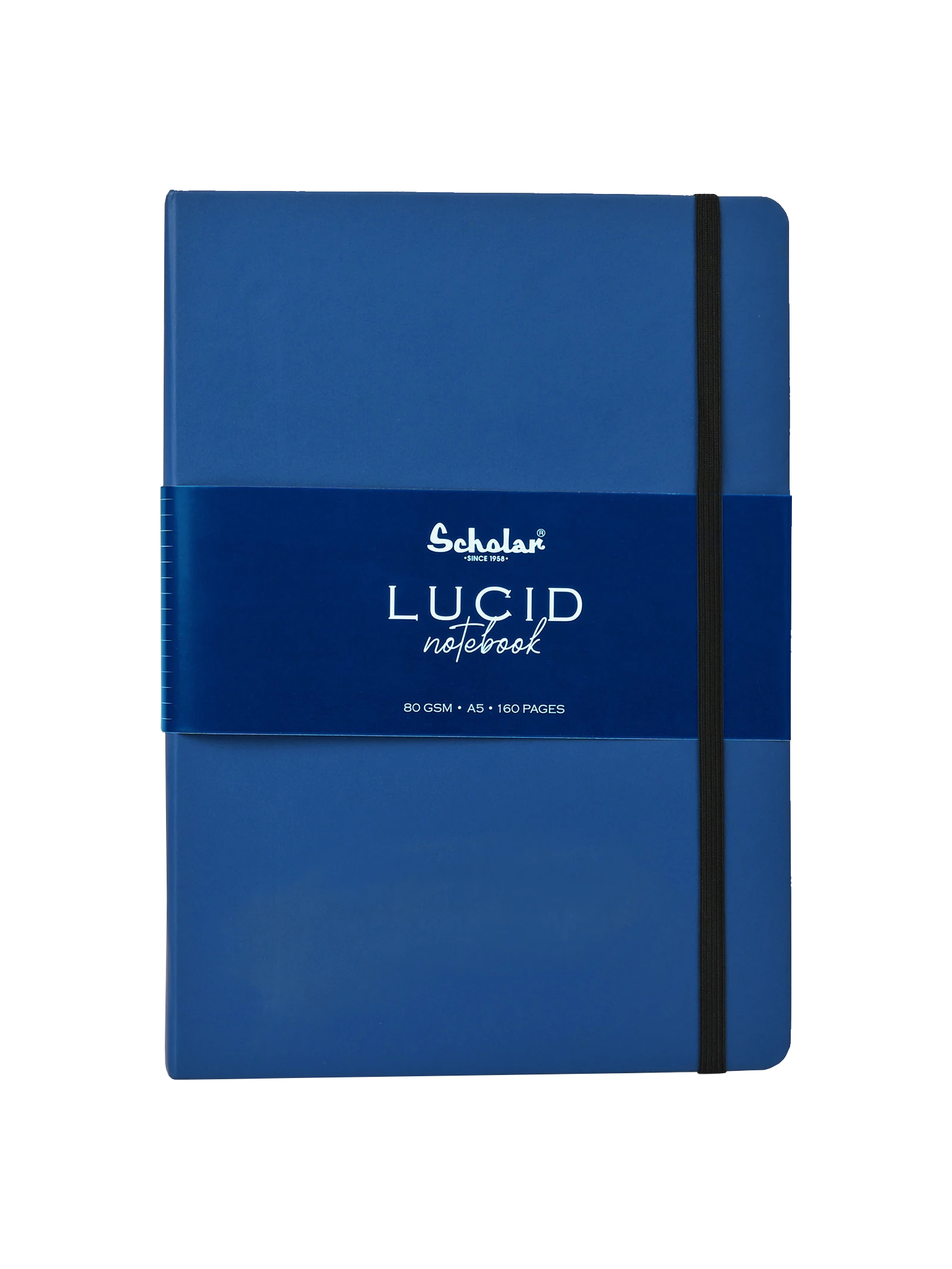 Scholar Notebook - Lucid (Elastic Closure, 160 Pages) (LUC2) - Blue