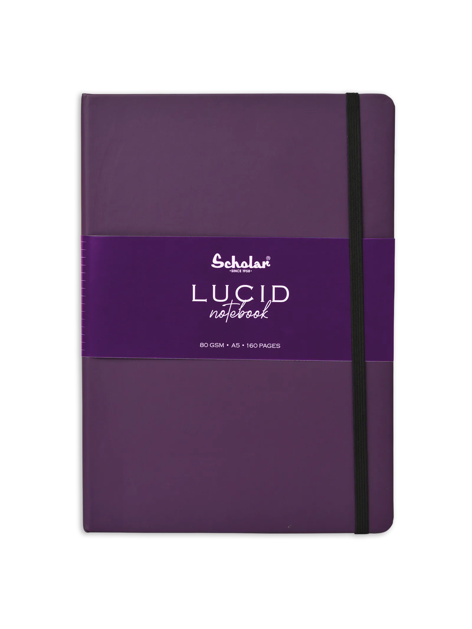 Scholar Notebook - Lucid (Elastic Closure, 160 Pages) (LUC2) - Violet