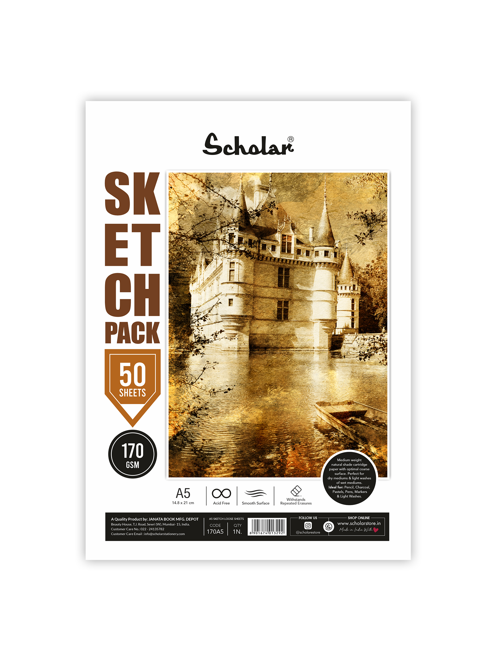 170 Gsm Cartridge Paper - Loose Sheets (SPL)