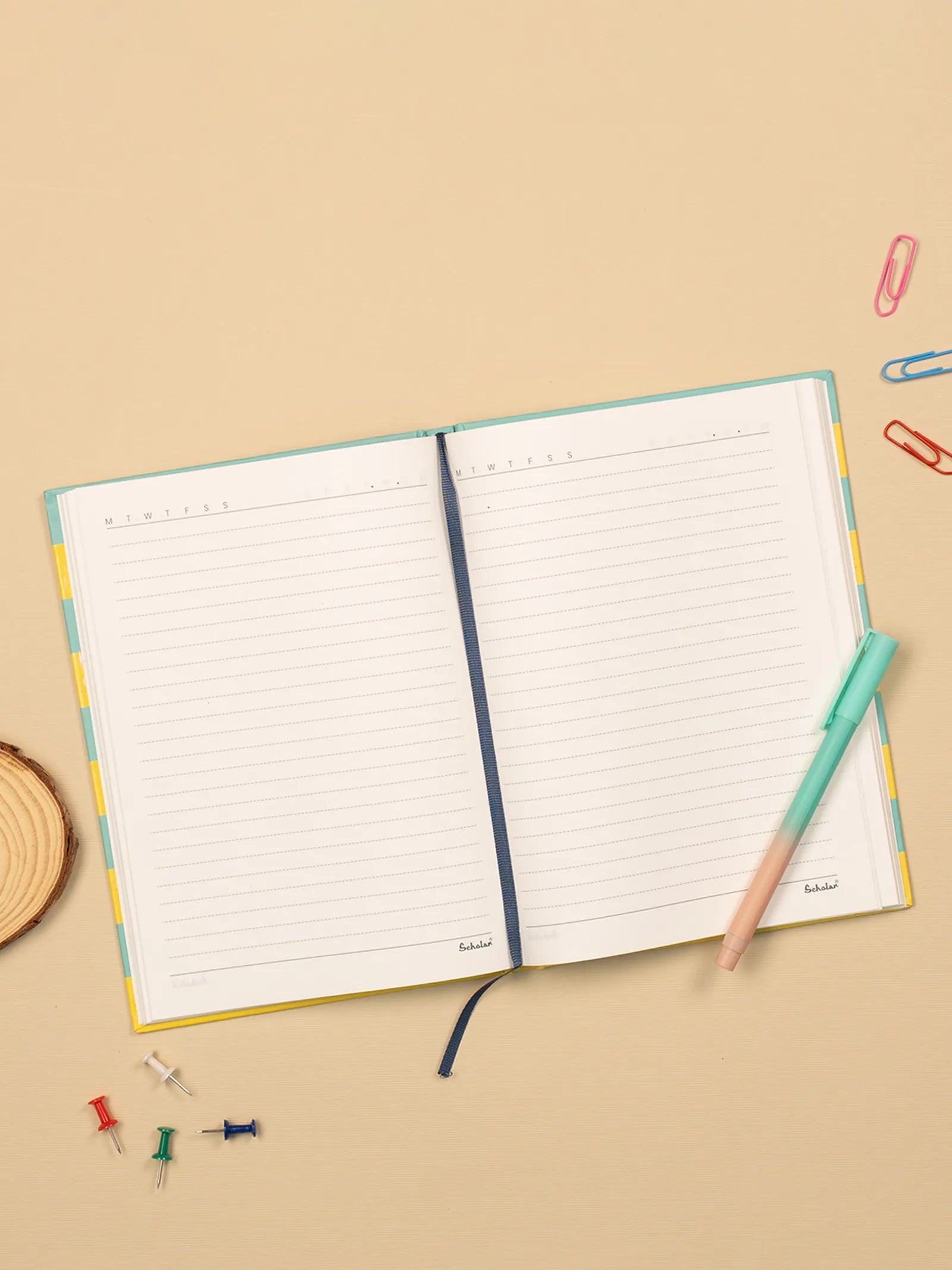 Scholar 192 Pages Ruled Notebook - Vibe (VNB) - Aqua