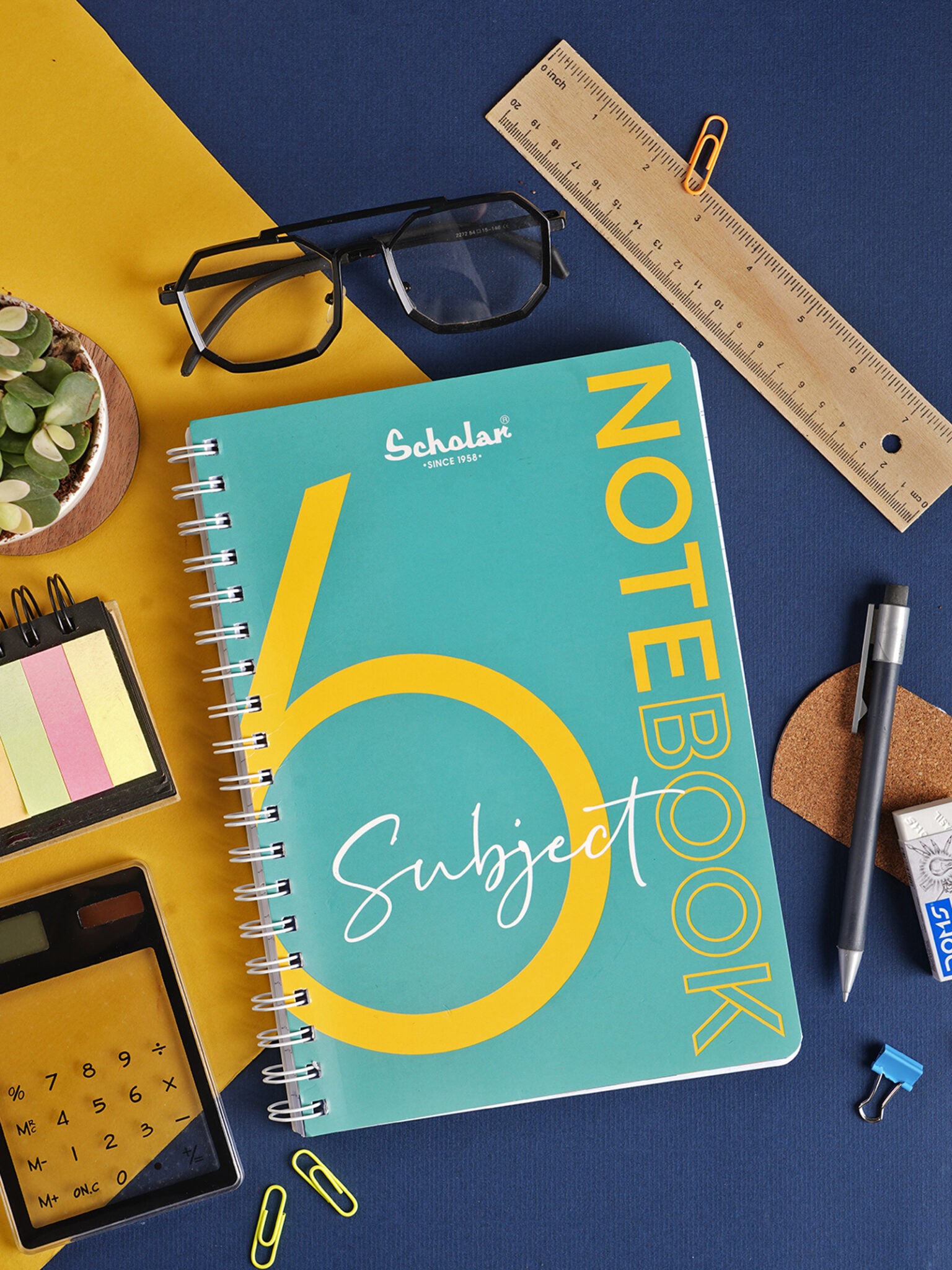 Scholar Six Subject Premium Notebook (6S) - Turqoise