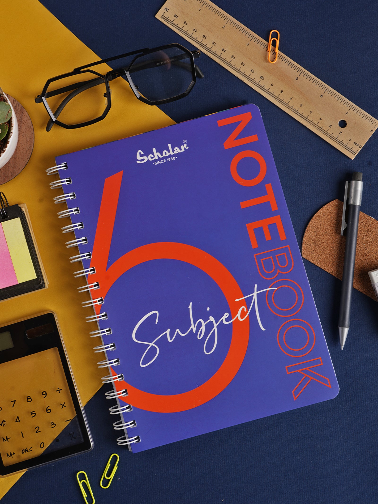 Scholar Six Subject Premium Notebook (6S) - Indigo