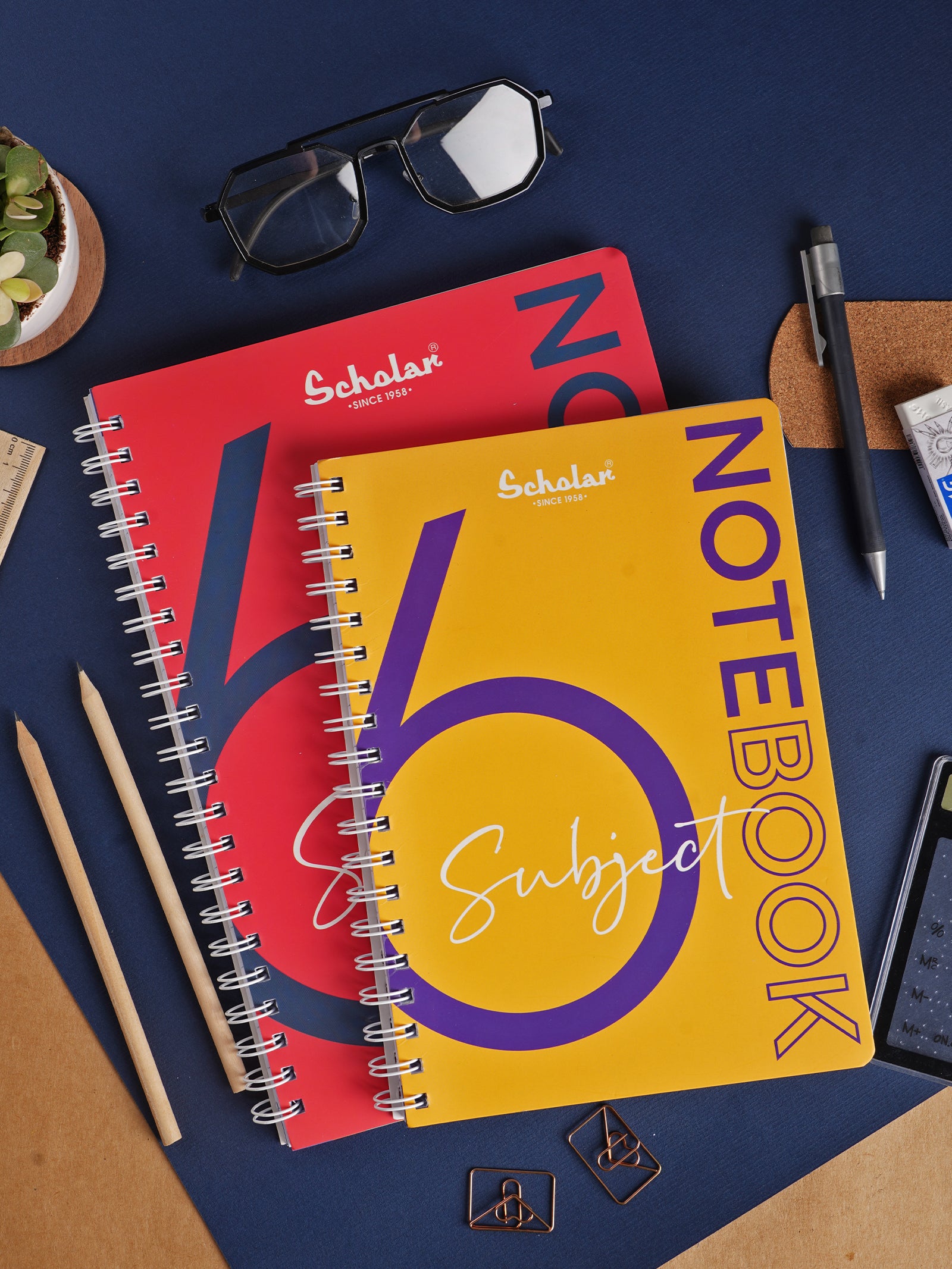 Scholar Six Subject Premium Notebook (6S) - Vermillion