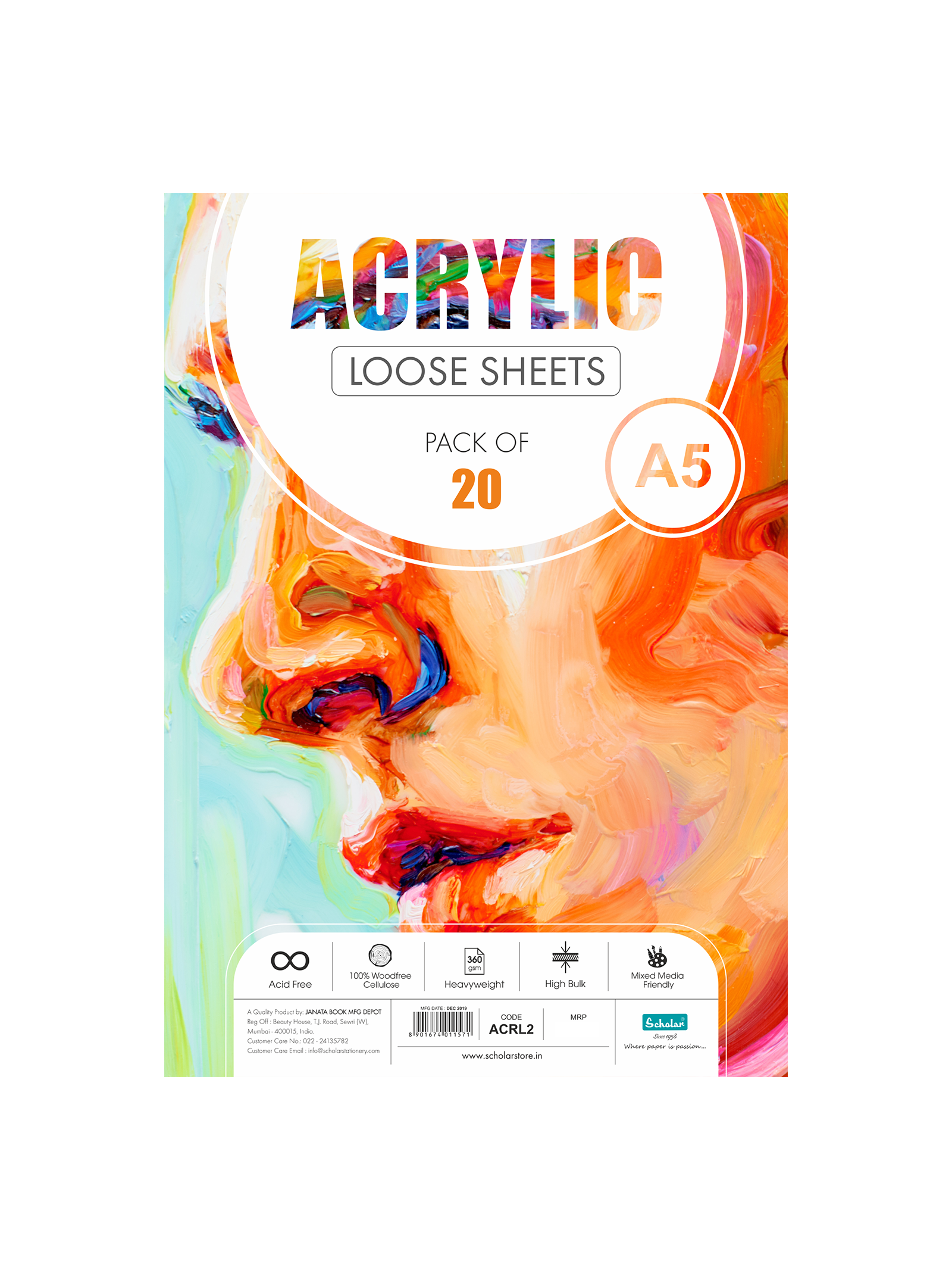 360 Gsm Acrylic Paper - Loose Sheets (ACRL)