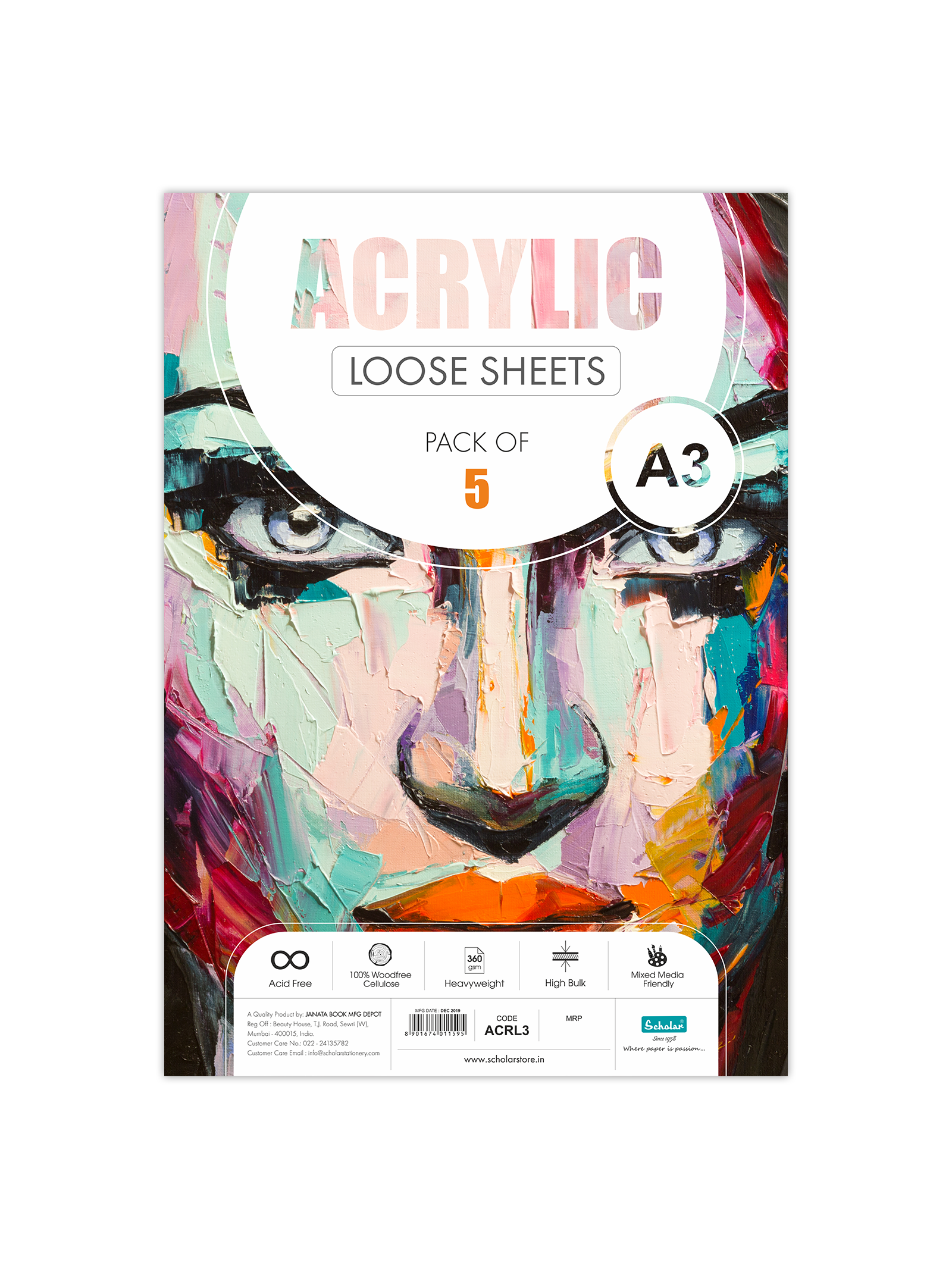 360 Gsm Acrylic Paper - Loose Sheets (ACRL)