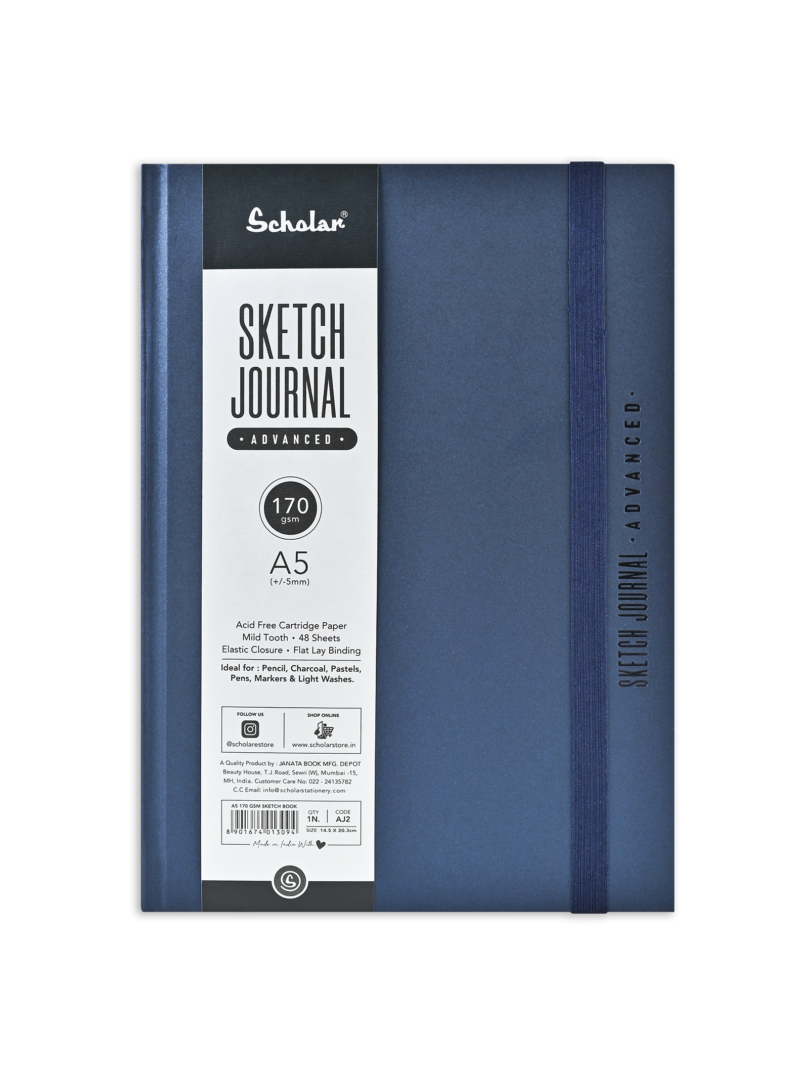170 Gsm Sketch Journal - Advanced (48 Sheets) (AJ) - Blue