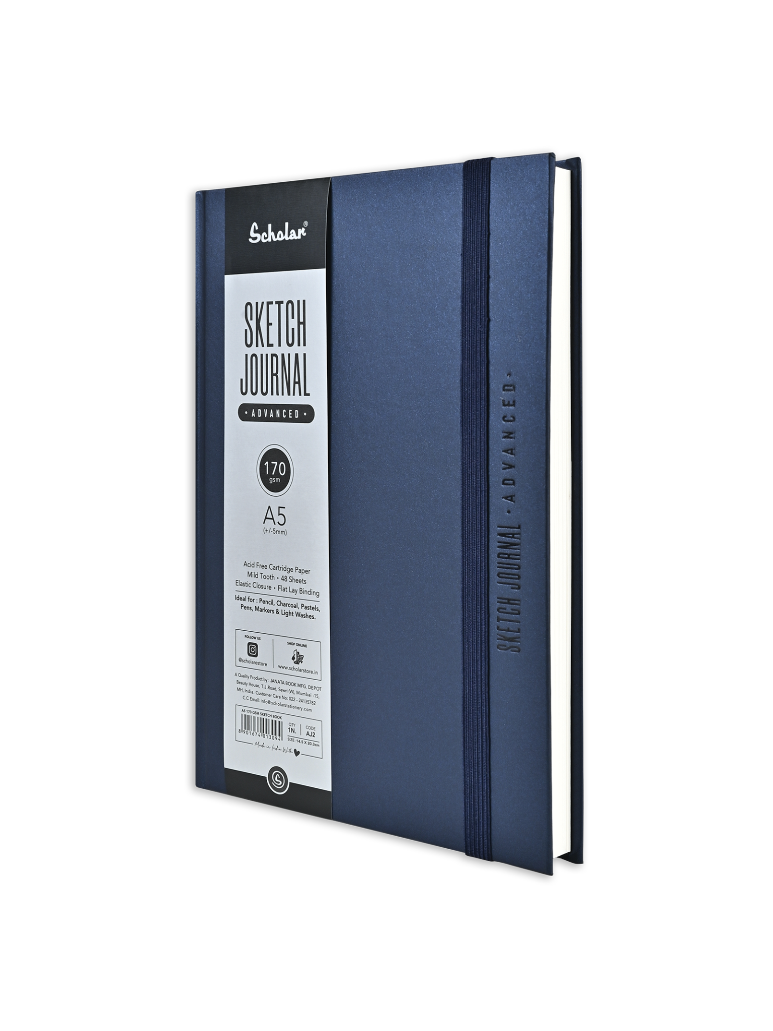 170 Gsm Sketch Journal - Advanced (48 Sheets) (AJ) - Blue